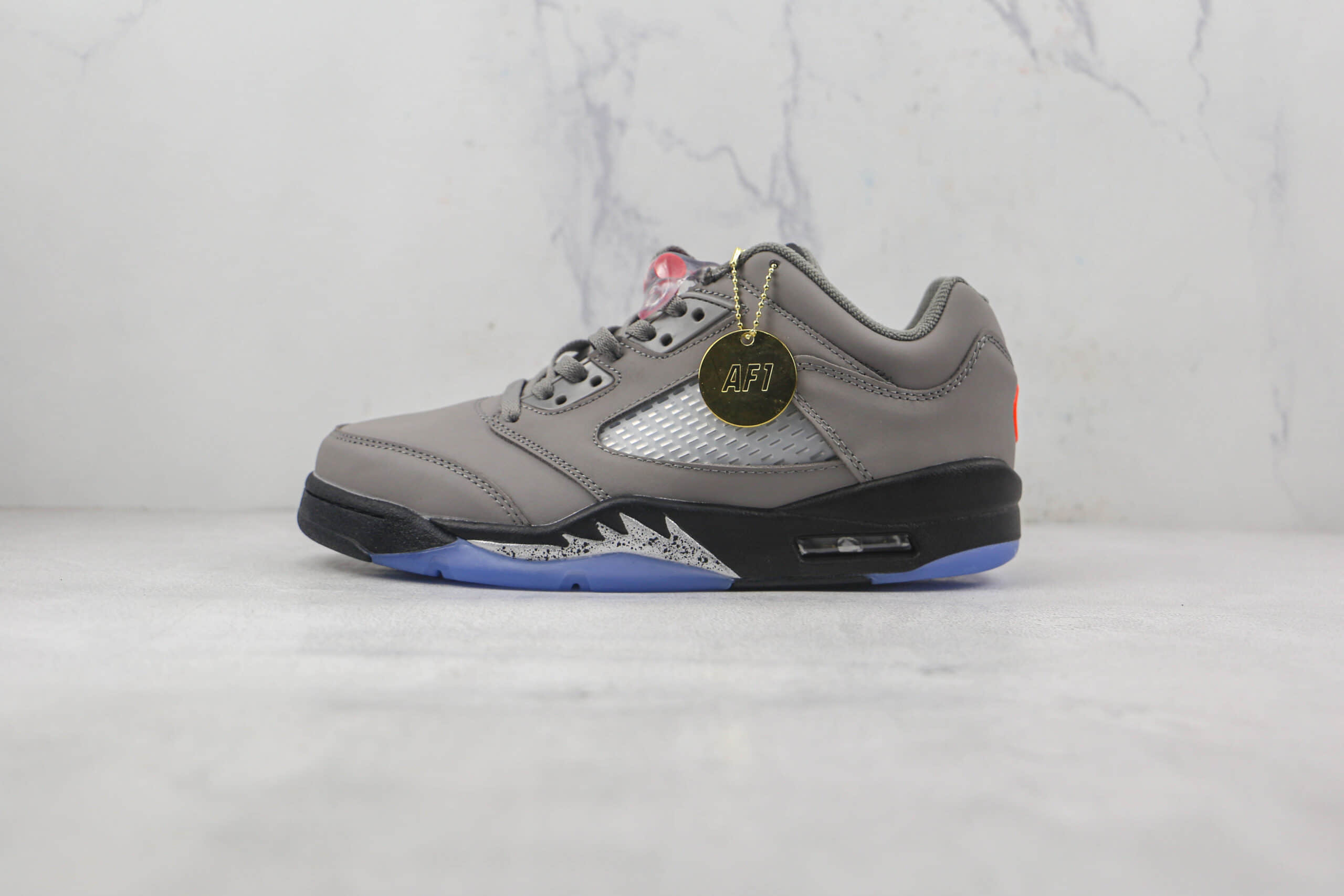 乔丹Air Jordan Retro 5 Low莆田纯原版本灰黑色AJ5篮球鞋原楦头纸板打造 (ID:86695) - 图片1