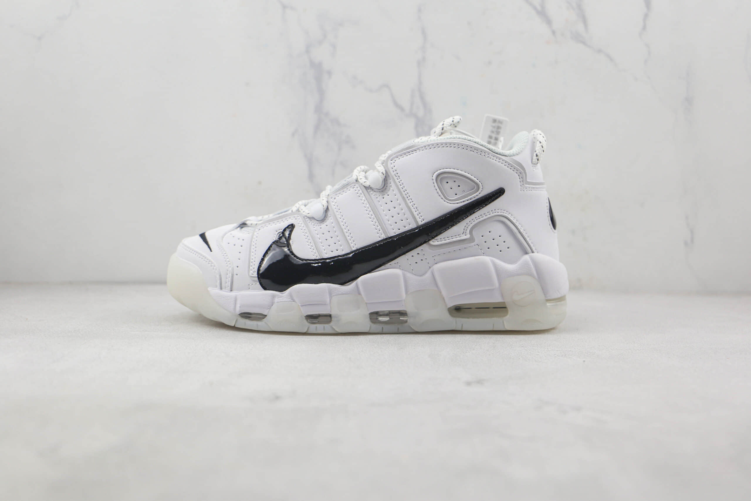 耐克Nike Air More Uptempo莆田天花板纯原版本皮蓬白黑钩篮球鞋原档案数据开发 (ID:87068) - 图片1