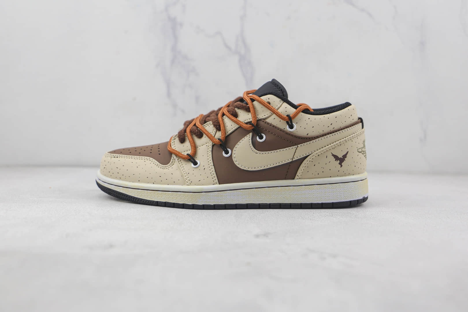 乔丹Air Jordan 1 Low莆田纯原复刻天花板AJ1米棕色抽绳款板鞋原楦头纸板打造 (ID:87124) - 图片1