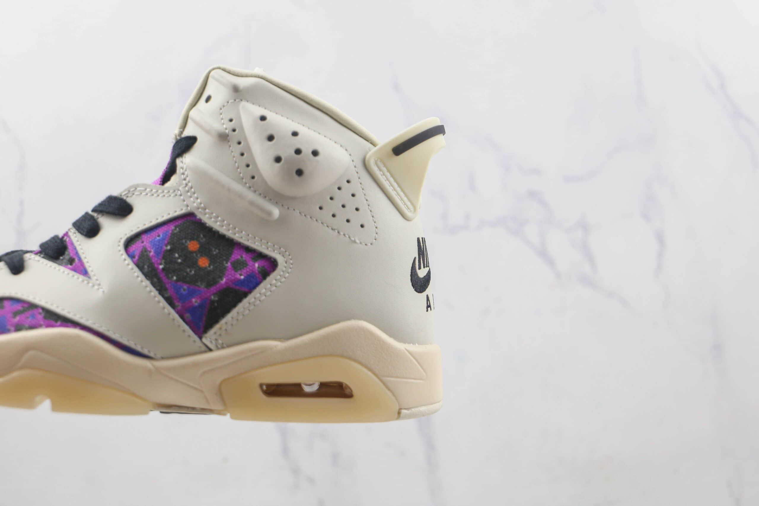 乔丹Air Jordan 6 Quai 54莆田天花板纯原版本AJ6卡其紫篮球鞋原档案数据开发 货号:CZ4152-101