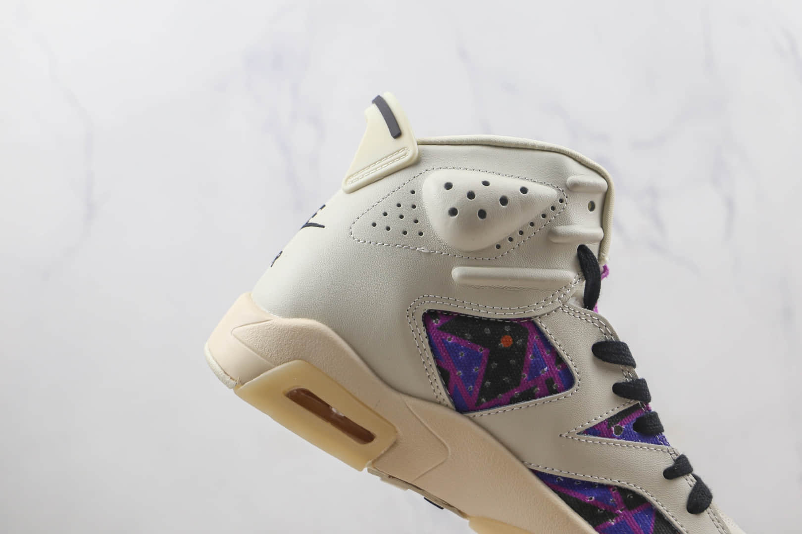 乔丹Air Jordan 6 Quai 54莆田天花板纯原版本AJ6卡其紫篮球鞋原档案数据开发 货号:CZ4152-101