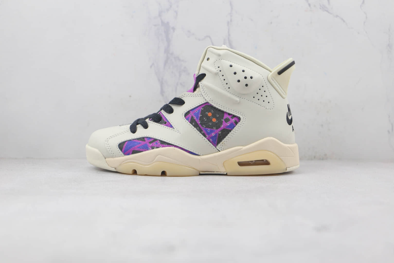 乔丹Air Jordan 6 Quai 54莆田天花板纯原版本AJ6卡其紫篮球鞋原档案数据开发 货号:CZ4152-101