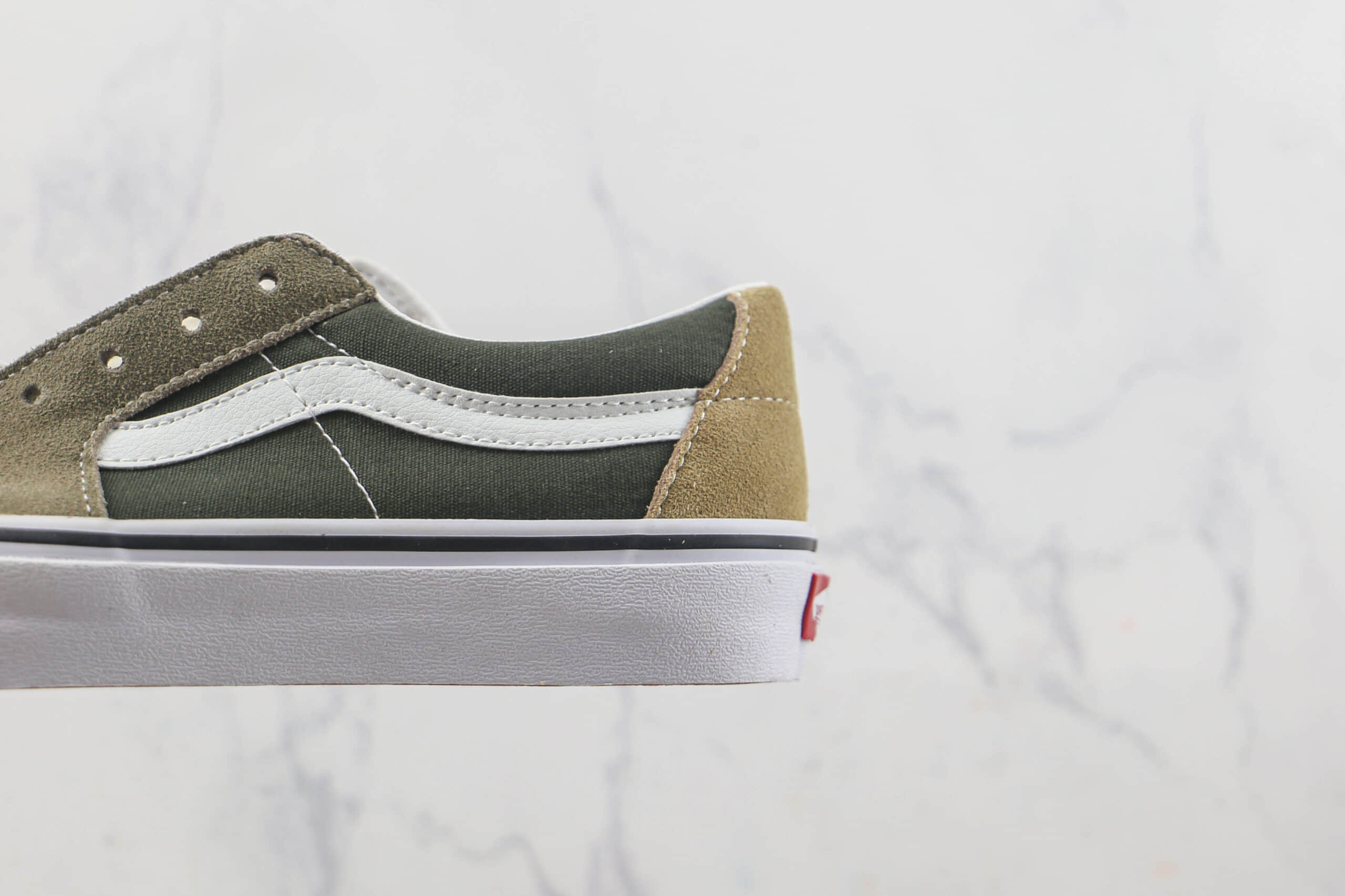 万斯Vans Sk8-Low余文乐同款棕绿拼接硫化帆布鞋原楦头纸板打造原盒原标 货号:VN0A4UUKB7J