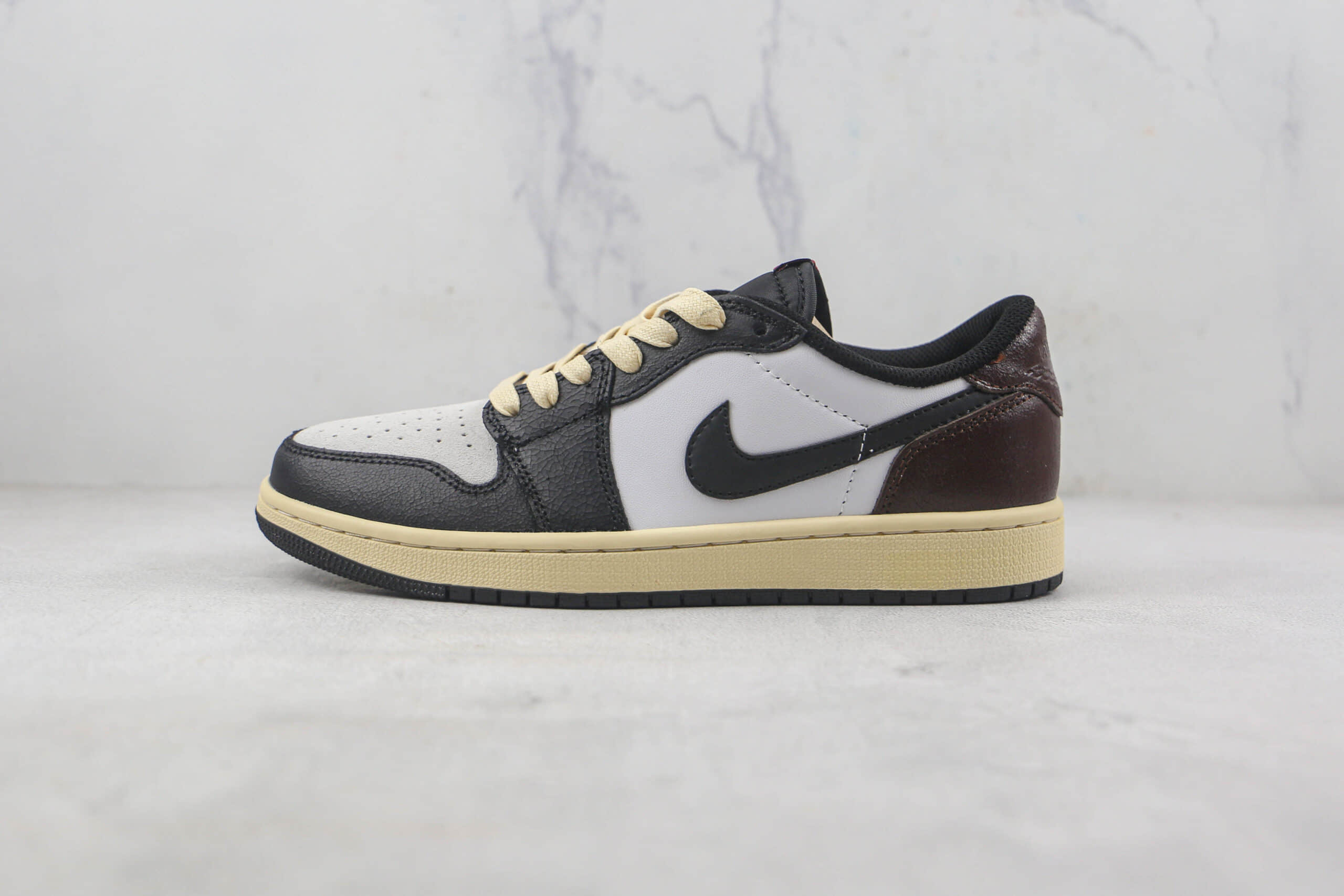 乔丹Air Jordan 1 Low莆田纯原复刻版本低帮AJ1黑咖爆裂纹板鞋原楦头纸板打造 货号:CZ0790-061