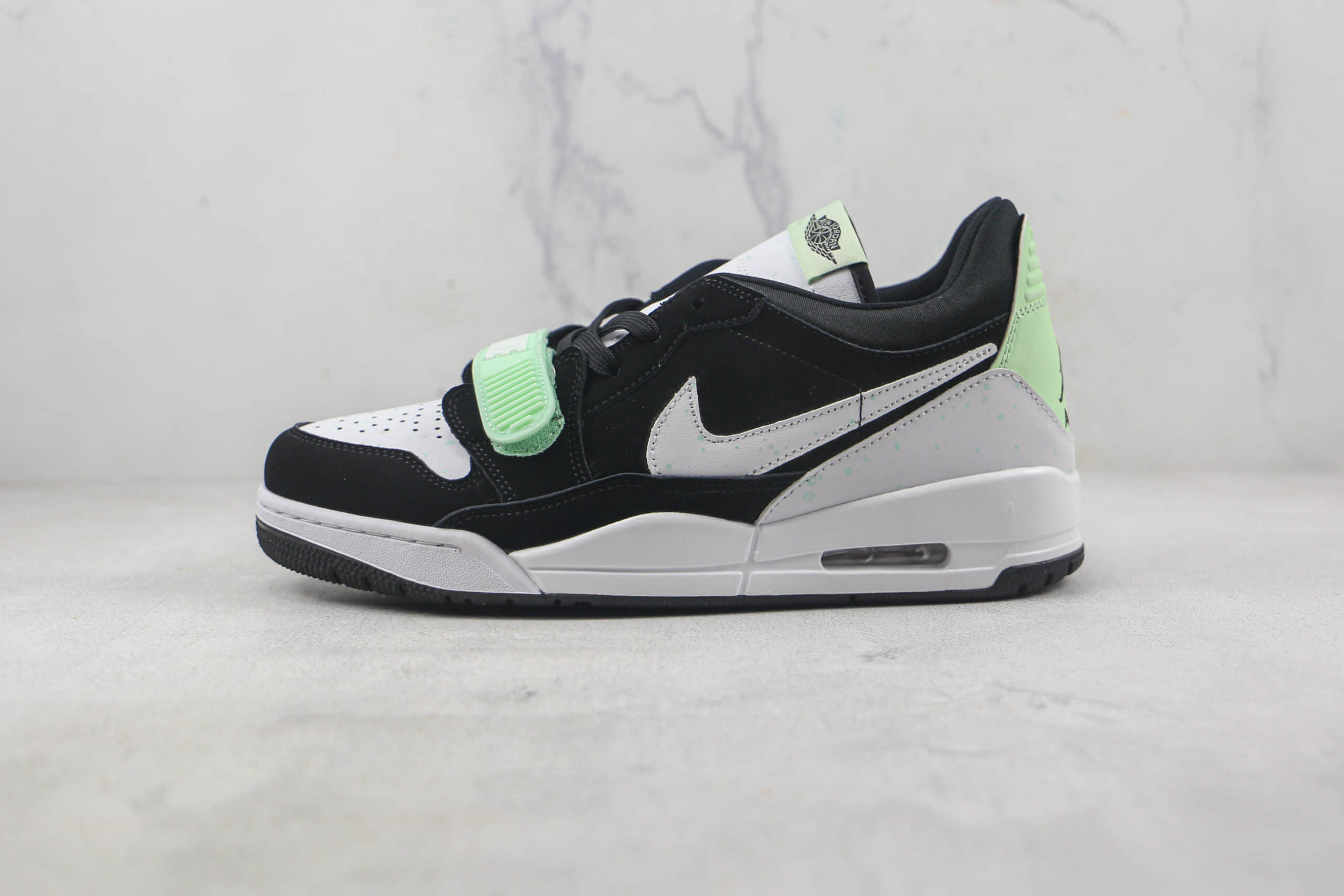 乔丹Air Jordan Legacy 312 low莆田纯原复刻版本AJ312夜光黑白绿配色板鞋原楦头纸板打造 (ID:87960) - 图片1