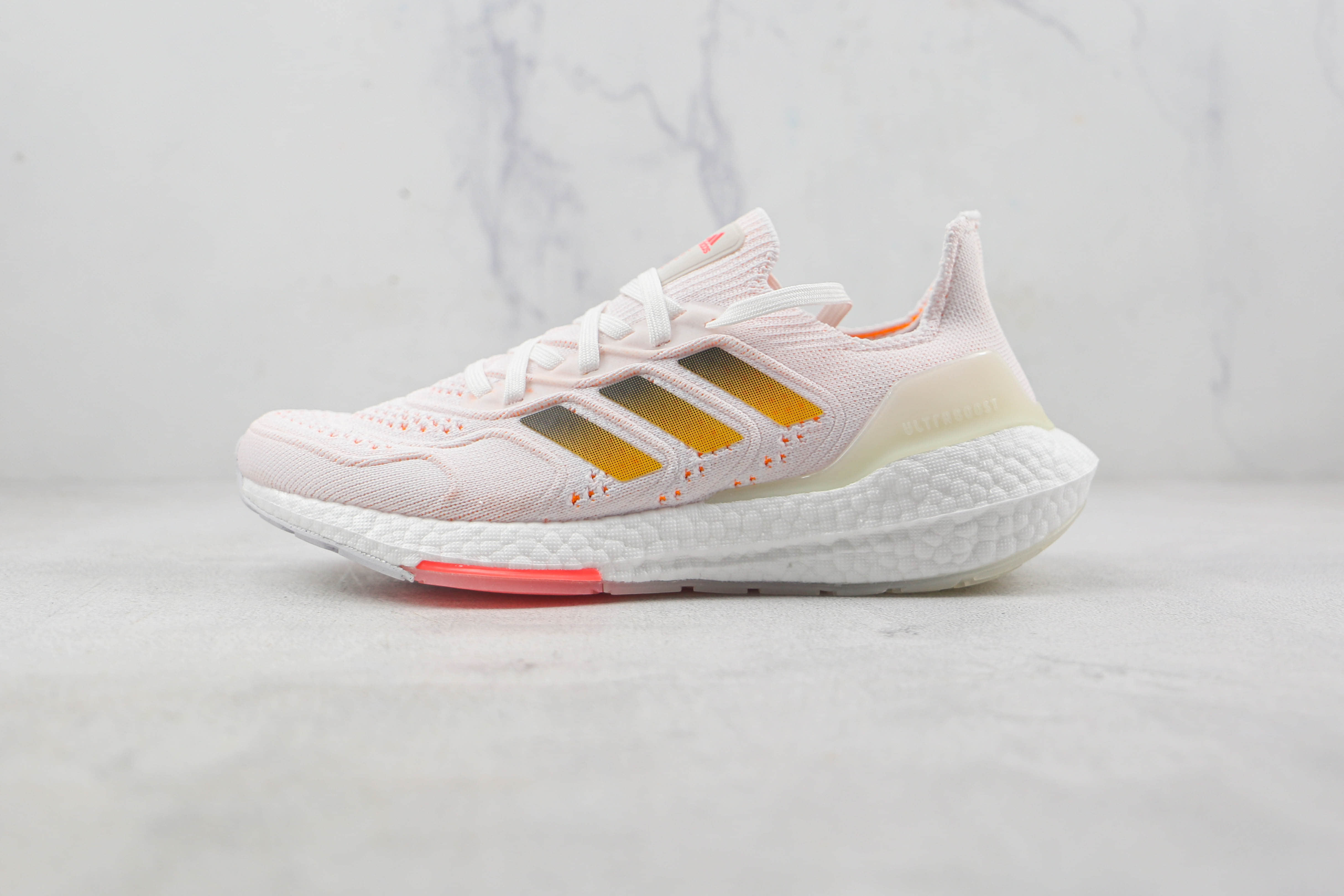 阿迪达斯Adidas Ultra Boost 22 Consortium莆田纯原复刻版本UB8.0淡粉色爆米花跑鞋原楦头纸板打造 (ID:87968) - 图片1