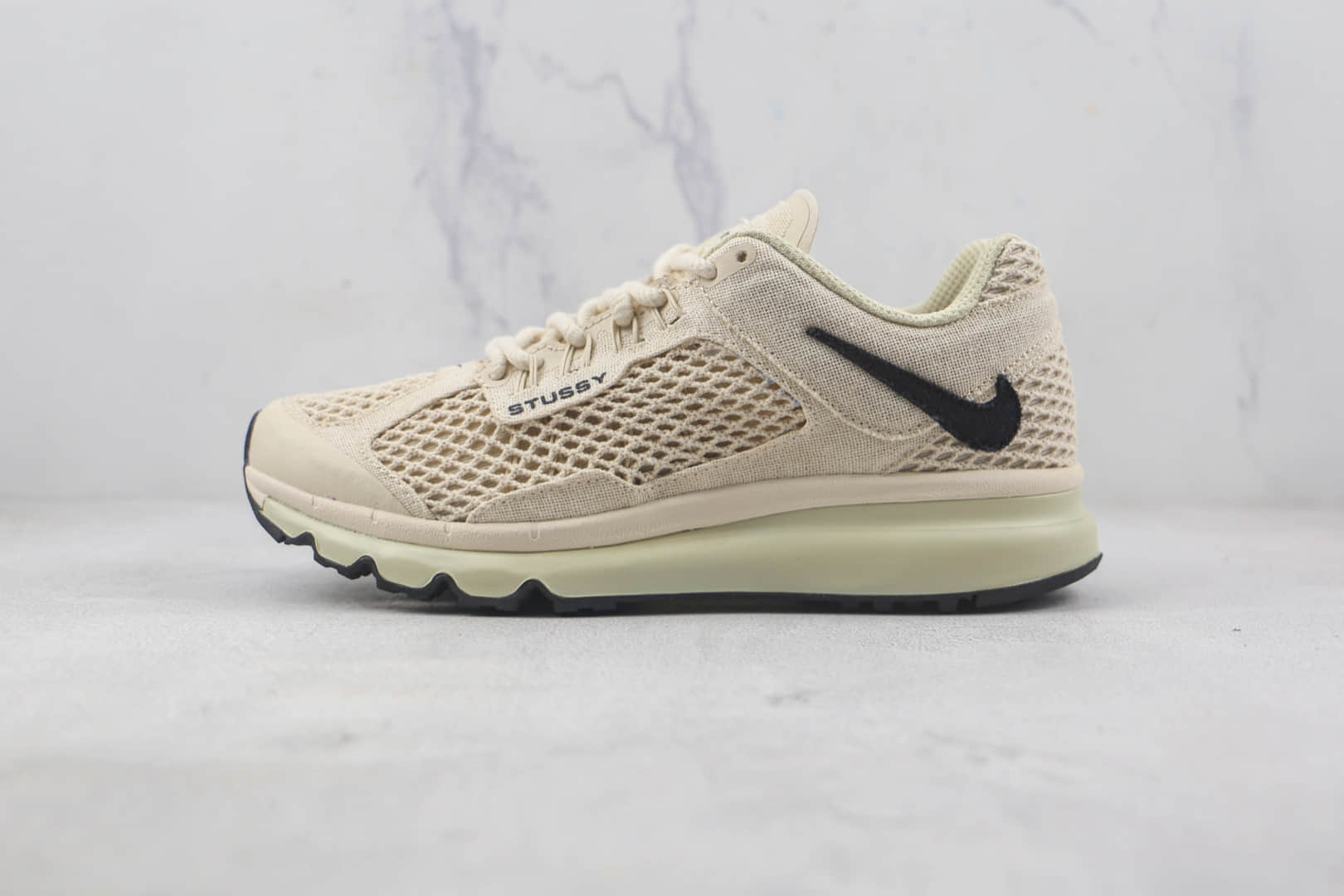 耐克Nike Air Zoom Spiridon Caged Fossil x Stussy联名款莆田纯原复刻版本富婆快乐鞋原楦头纸板打造 (ID:88132) - 图片1
