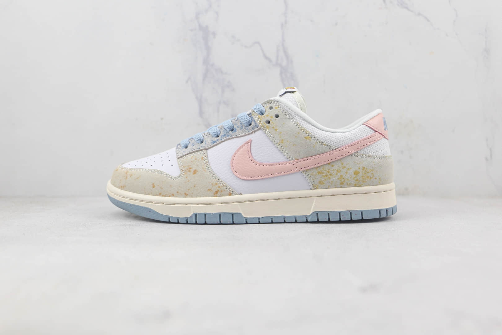 耐克Nike SB Dunk Low莆田天花板纯原复刻版本低帮SB DUNK复活节白蓝粉色板鞋原楦头纸板打造 (ID:88237) - 图片1