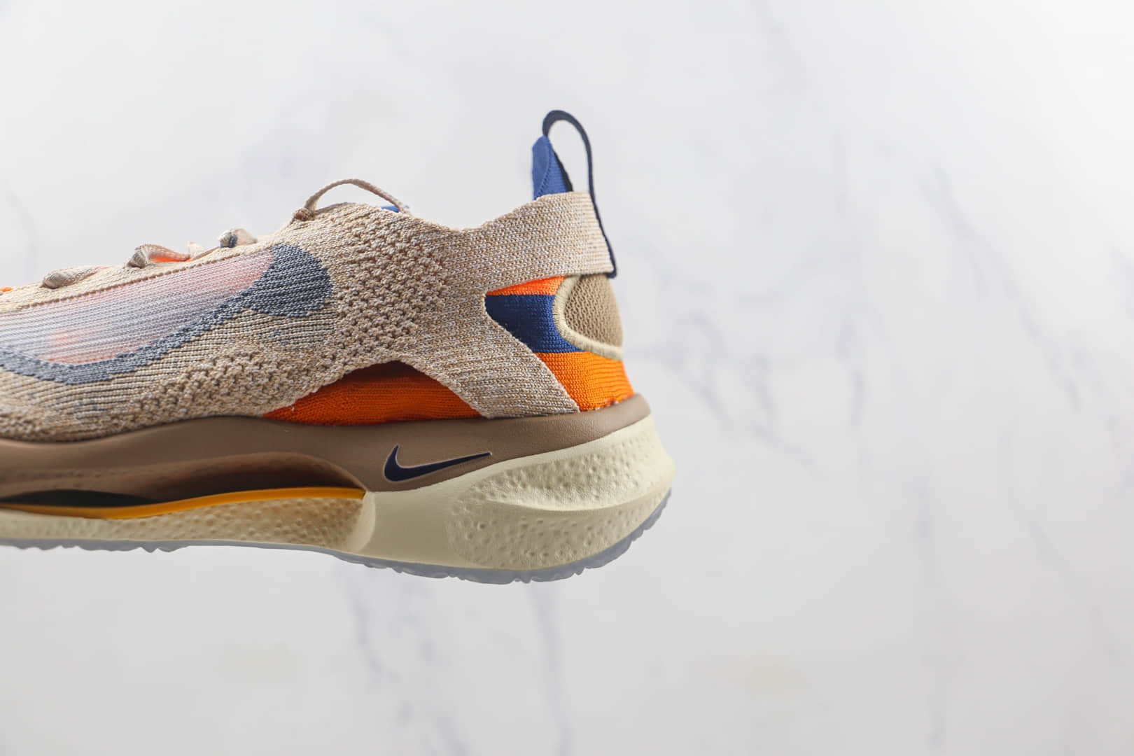 耐克Nike Spark Flyknit Coconut Milk Black莆田纯原复刻版本Flyknit编织系列针织浅卡其海军蓝橙配色跑鞋原楦头纸板打造 货号：DD1901-200