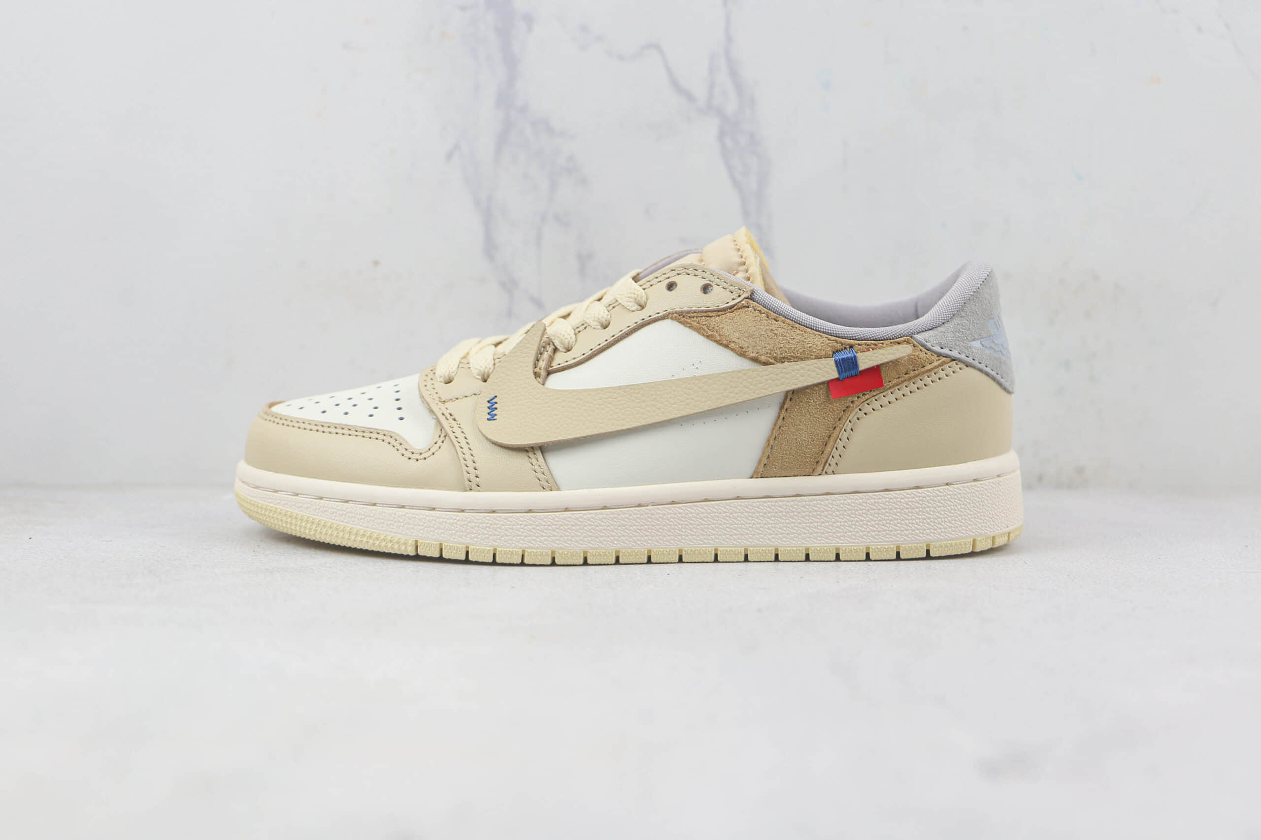 耐克Nike Air Jordan 1 Low OG GOAT LOWS x Off-White联名款莆田天花板纯原复刻版本低帮ow aj1板鞋原档案数据开发 (ID:88484) - 图片1