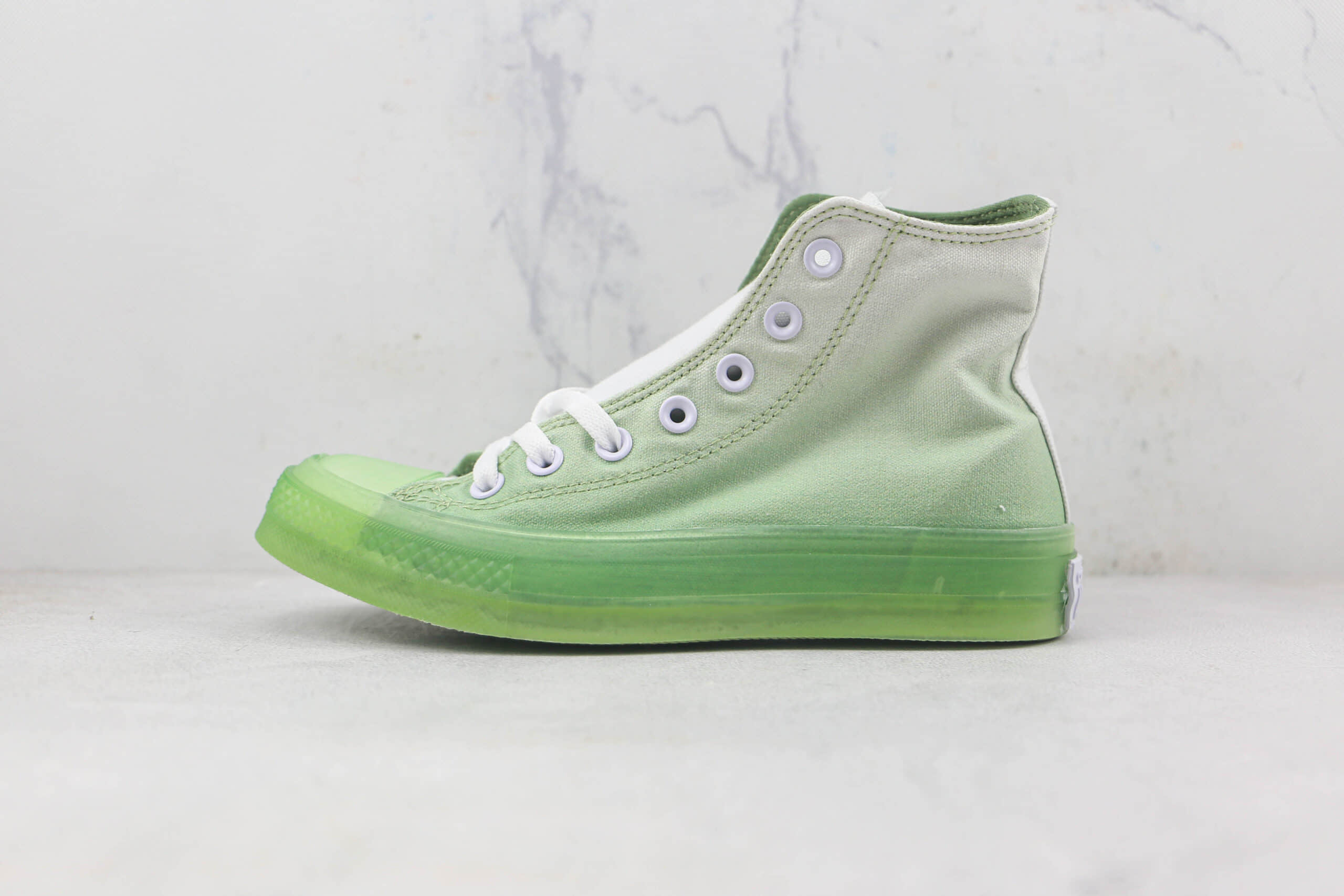匡威Converse All Star莆田天花板纯原复刻版本CX系列渐变抹茶绿果冻帆布鞋原鞋开模一比一打造 货号:A03744C