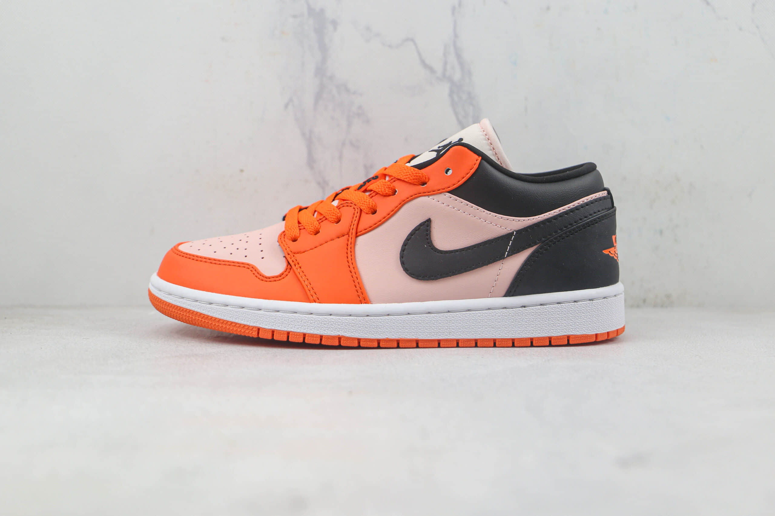 乔丹Air Jordan 1 Low莆田天花板低帮AJ1粉橙色篮球鞋原档案数据开发原盒原标 (ID:88887) - 图片1