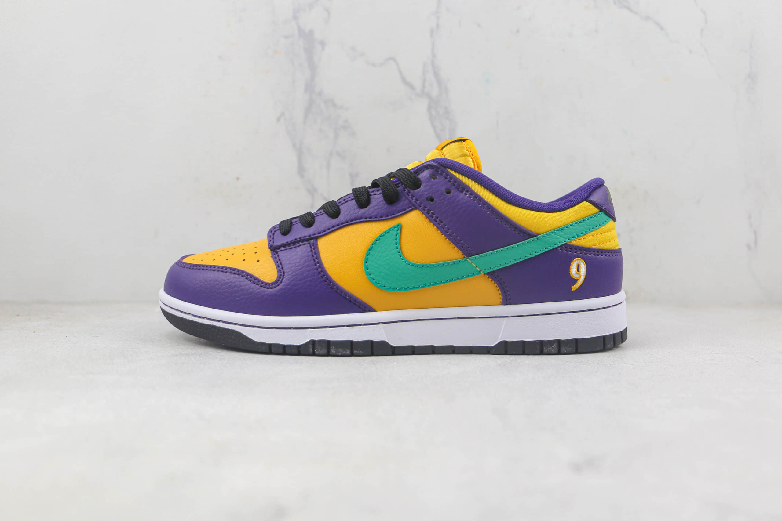 耐克Nike SB Dunk Low莆田纯原复刻版本低帮SB DUNK紫黄色莱斯莉洛杉矶火花队配色板鞋原楦头纸板打造 货号:DO9581-500