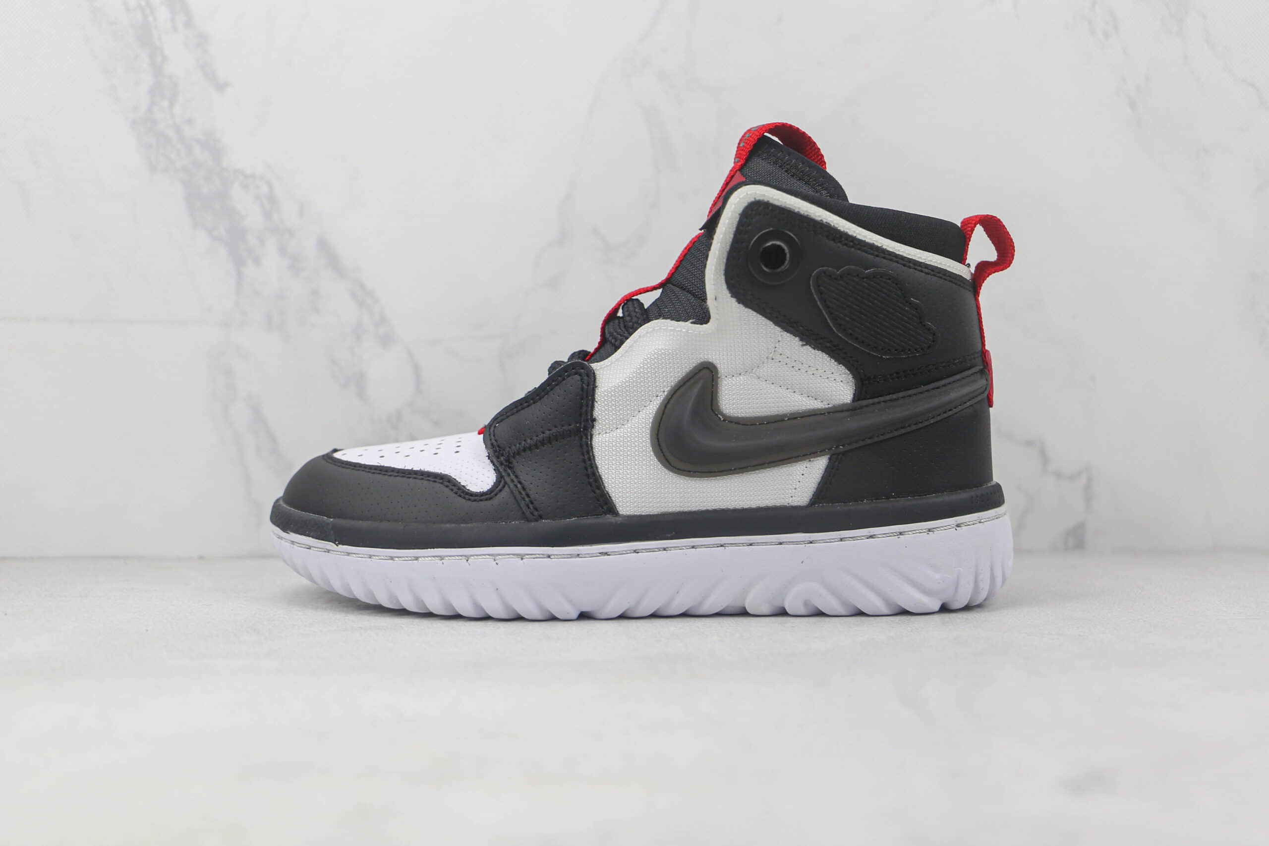 乔丹Air Jordan 1 High React莆田纯原复刻版本高帮AJ1机能风格黑灰色板鞋原档案数据开发 (ID:89264) - 图片1