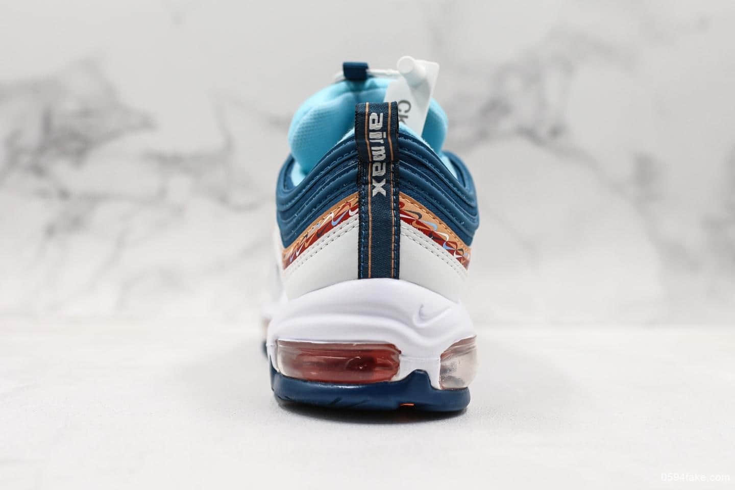 耐克NIKE AIR MAX 97海外限定子弹头97气垫鞋公司级版本复古全掌气垫休闲运动鞋 货号:CQ4818-400