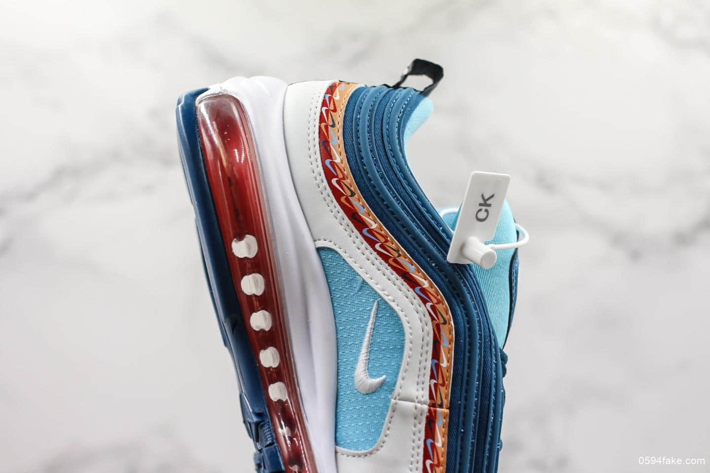 耐克NIKE AIR MAX 97海外限定子弹头97气垫鞋公司级版本复古全掌气垫休闲运动鞋 货号:CQ4818-400