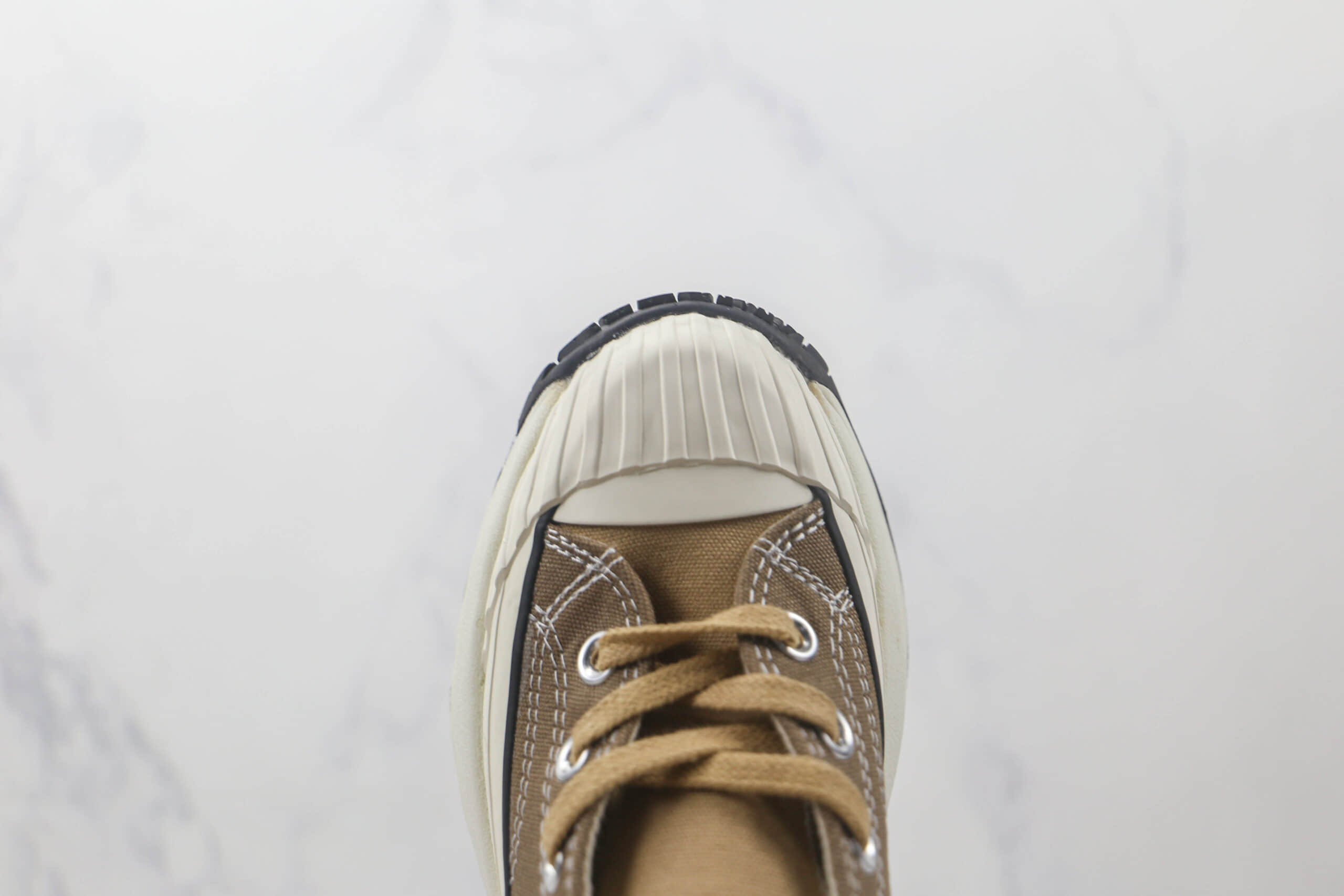 匡威CONVERSE Chuck 70 AT-CX高帮厚底锯齿棕色帆布运动鞋原楦头纸板打造 货号:AO1682C