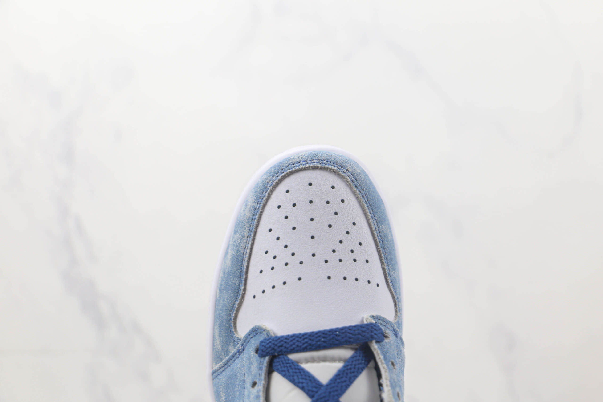 乔丹Air Jordan 1 Mid莆田天花板纯原复刻版本中帮AJ1水洗白蓝色板鞋原档案数据开发 货号:DN3706-401