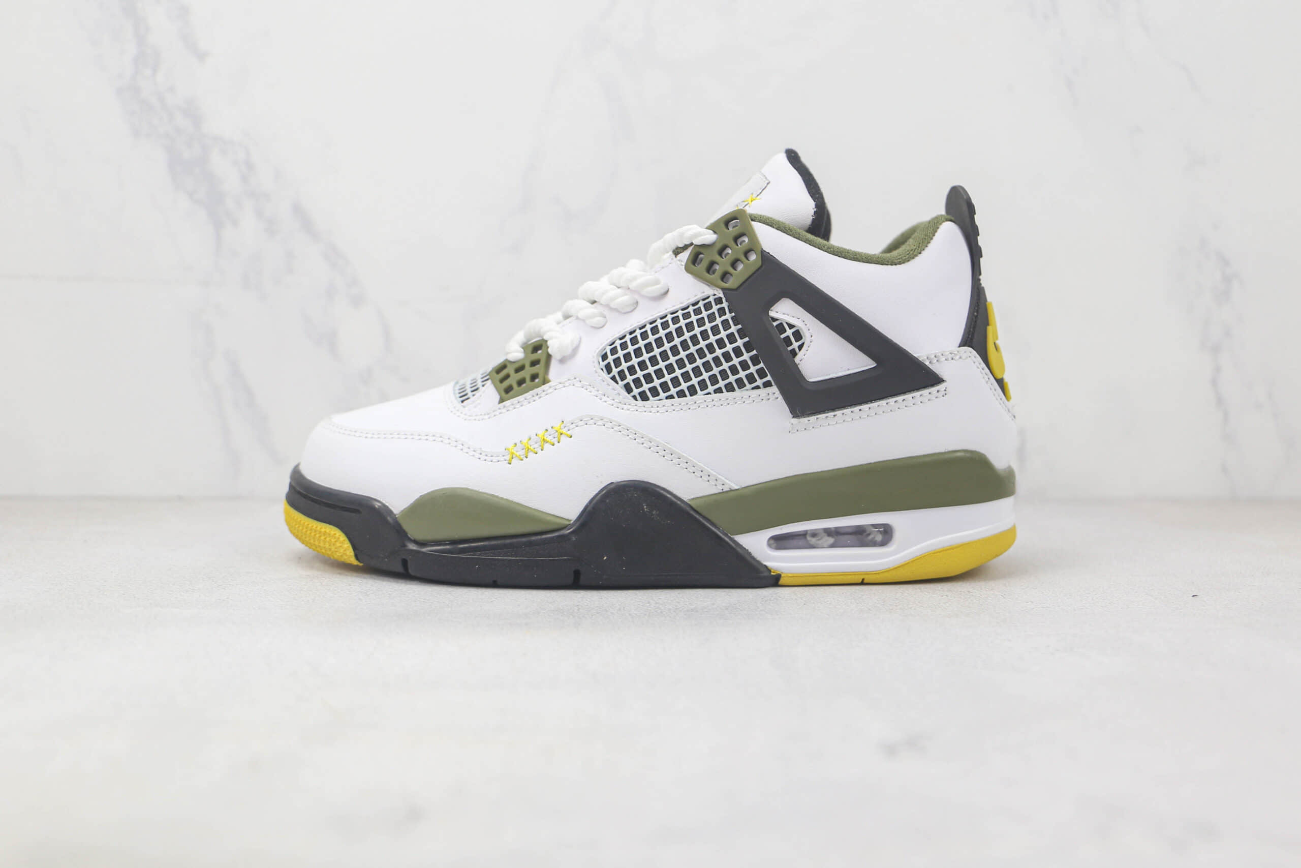 乔丹Air Jordan 4 Seafoam莆田纯原复刻版本低帮AJ4白绿色篮球鞋原楦头纸板打造 (ID:89608) - 图片1