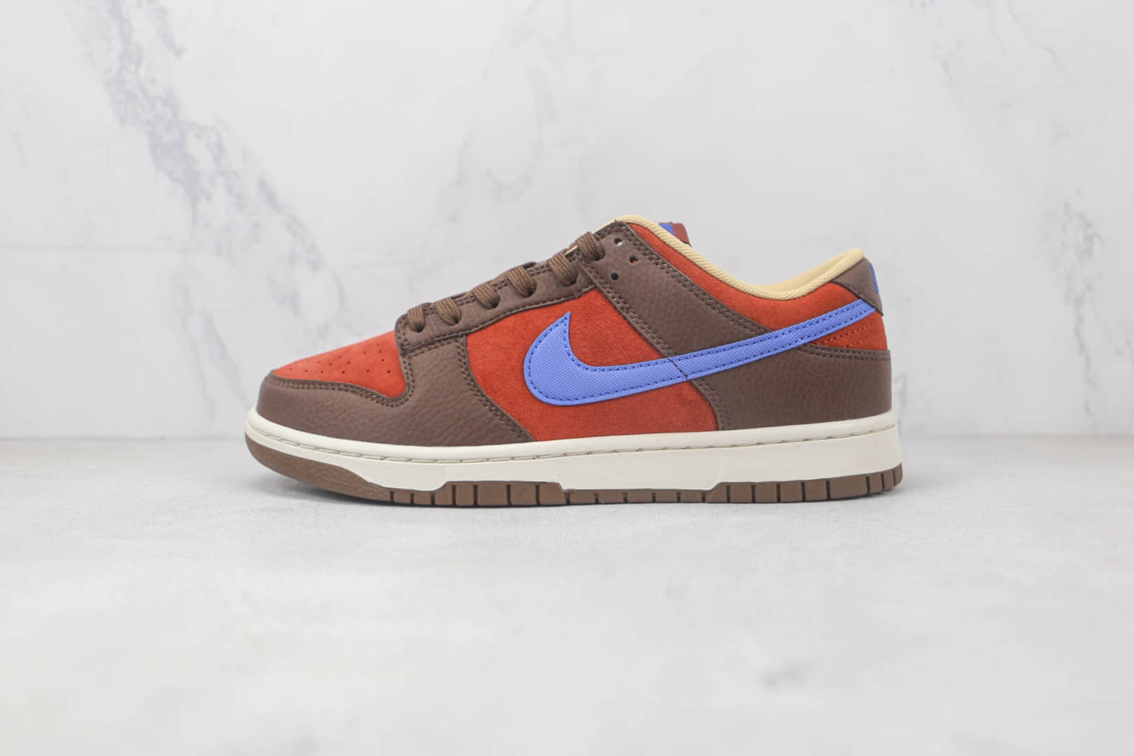 耐克Nike SB Dunk Low Dunk莆田天花板低帮SB DUNK棕橙蓝勾配色板鞋内置气垫原盒原标 (ID:89790) - 图片1