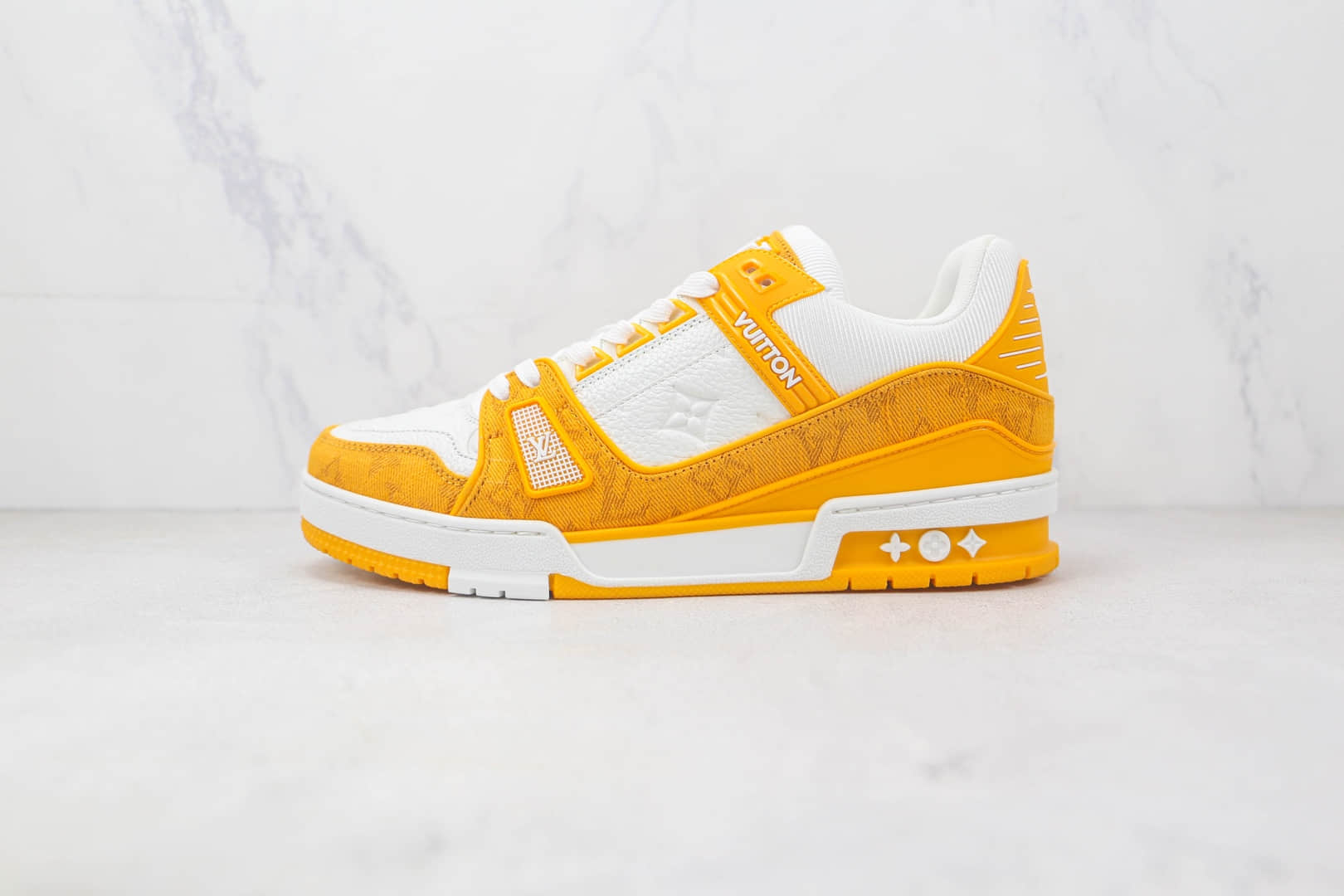 路易威登Louis Vuitton Trainer莆田纯原复刻版本LV白黄篮球鞋秀款运动鞋原版楦型 (ID:89855) - 图片1