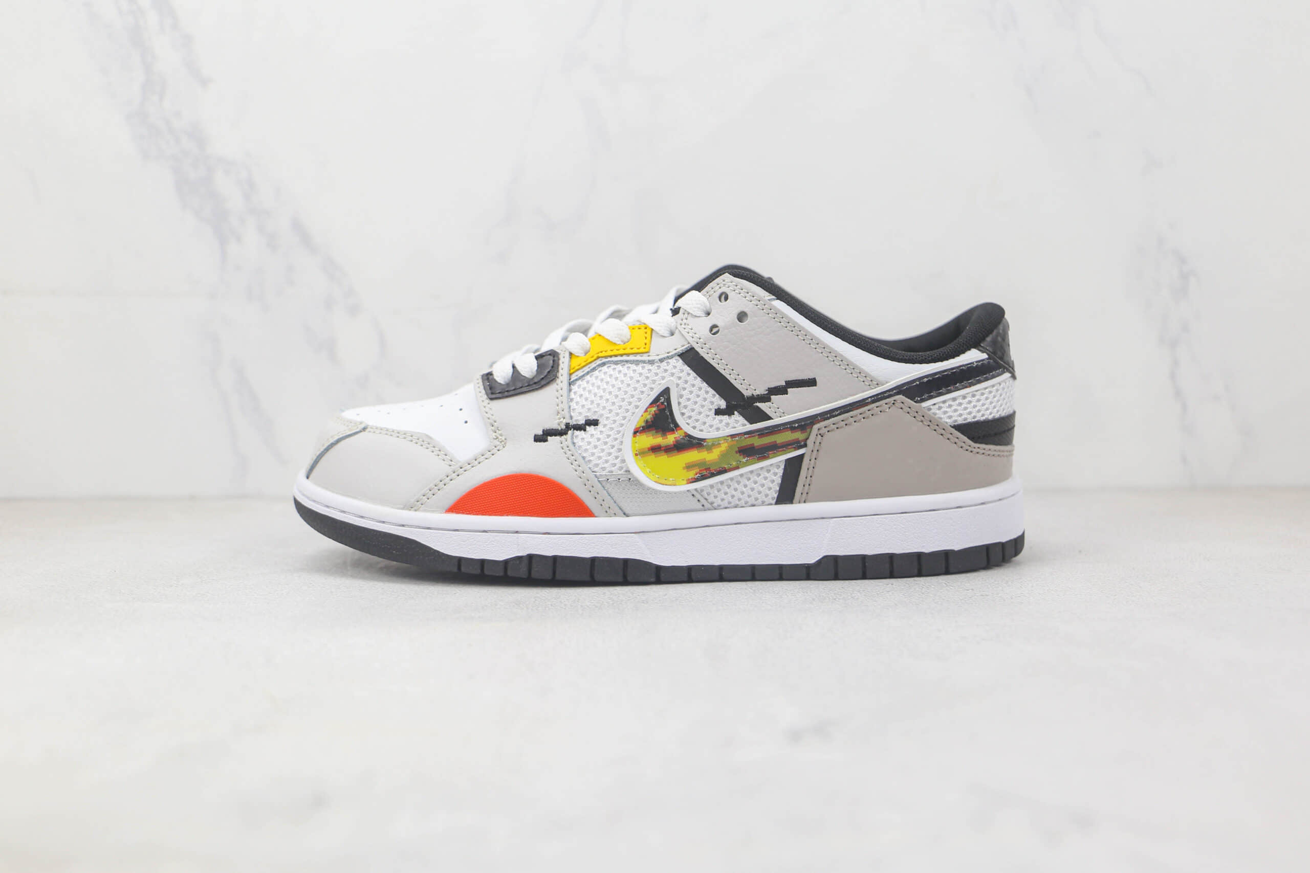 耐克Nike Dunk Scrap纯原版本低帮DUNK Scrap缝合怪腰果花不规则灰色板鞋 天花板耐克DUNK工厂 (ID:89981) - 图片1