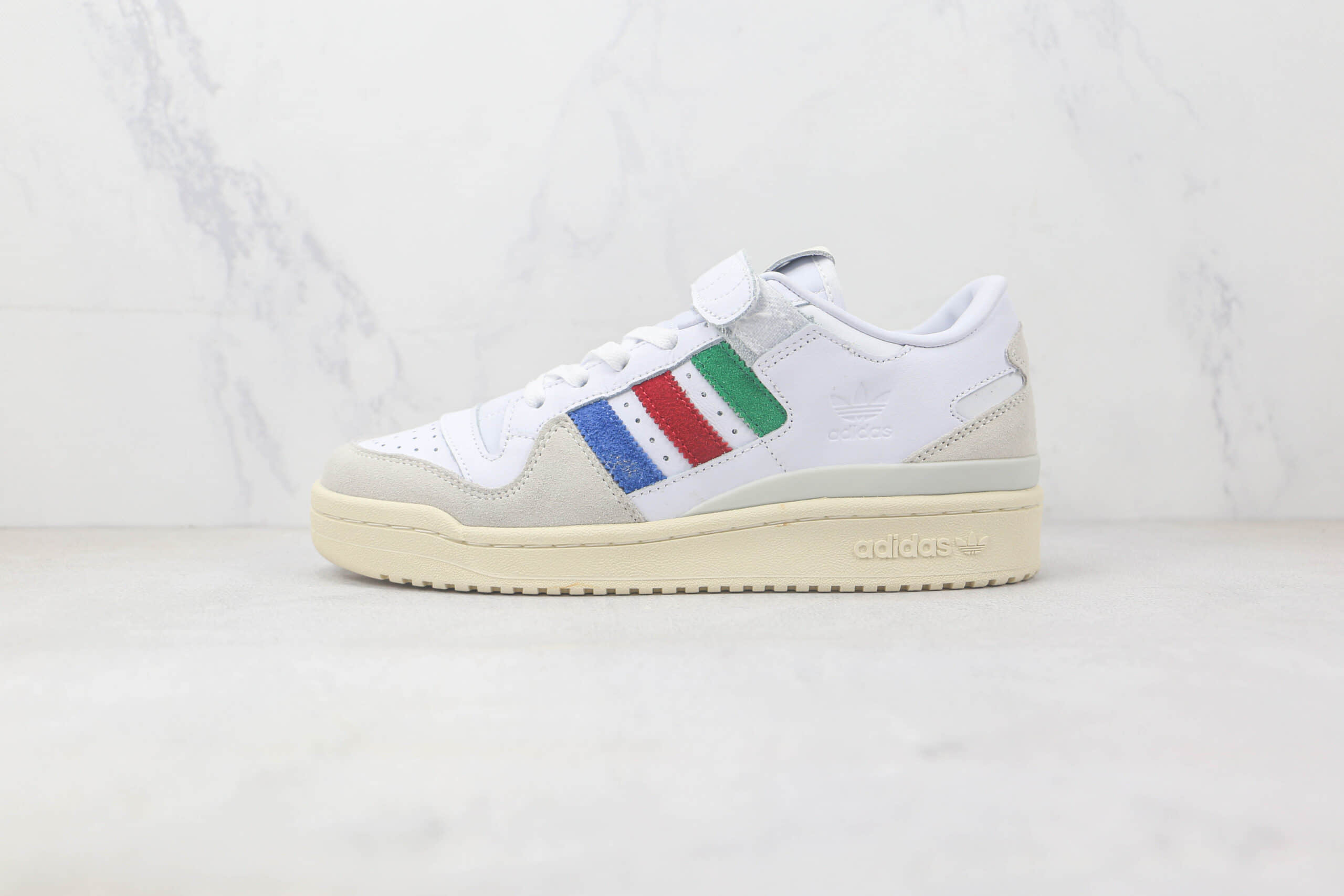 阿迪达斯Adidas originals Forum 84 low纯原版本Forum84白灰色复古板鞋　阿迪达斯Forum84复古校园篮球鞋　货号：G54882 (ID:90373) - 图片1
