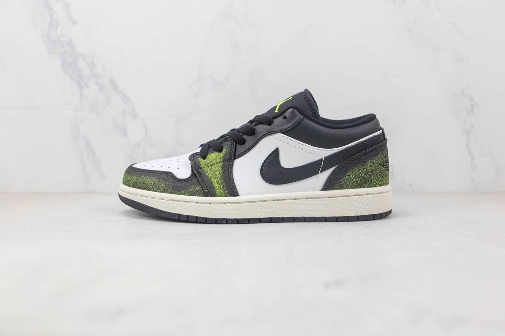 乔丹Air Jordan 1 Low纯原版本低帮AJ1白黑绿色休闲板鞋 乔丹AJ工厂货源 (ID:90626) - 图片1