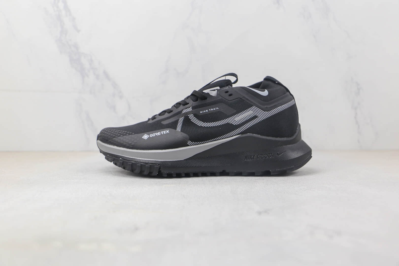 耐克Nike Pegasus Trail 4纯原版本黑色户外越野跑步鞋 耐克透气防滑越野鞋 (ID:90858) - 图片1