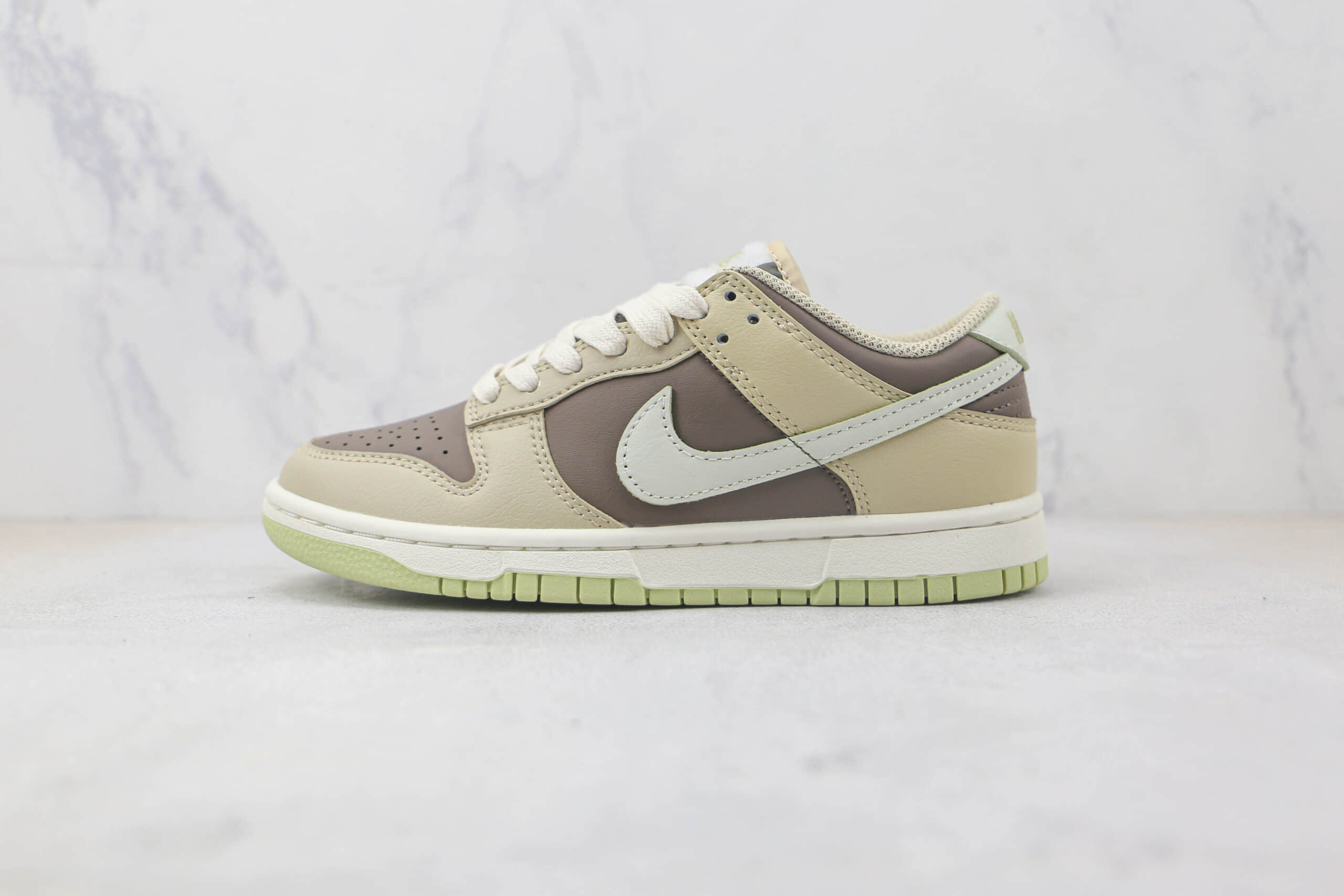 耐克Nike Dunk Low纯原版本低帮DUNK米黄褐色板鞋 莆田耐克DUNK鞋批发 (ID:90957) - 图片1