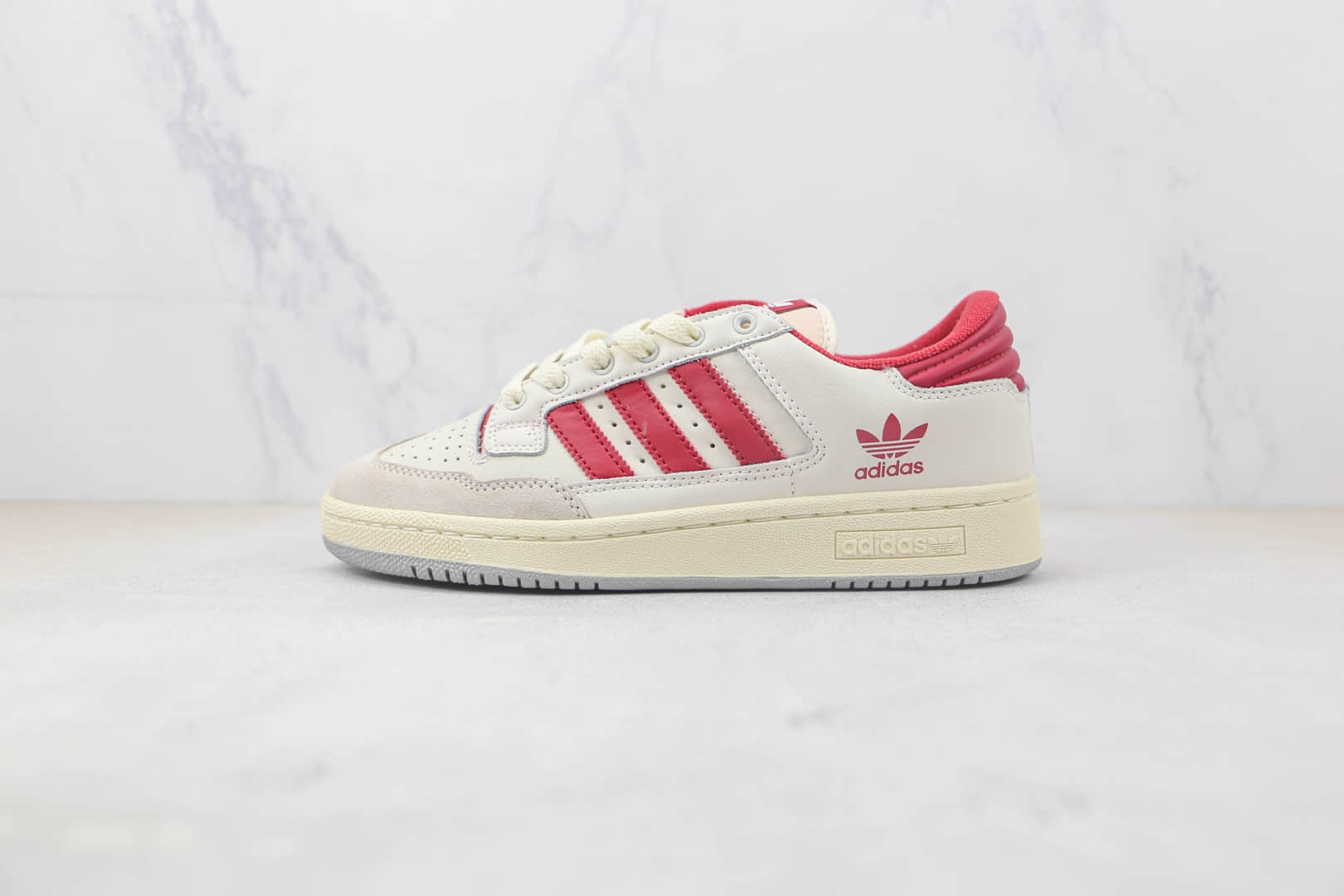 阿迪达斯Adidas Originals Centennial 85 Low纯原版本三叶草白红色复古板鞋 阿迪达斯三叶草校园板鞋 (ID:91005) - 图片1