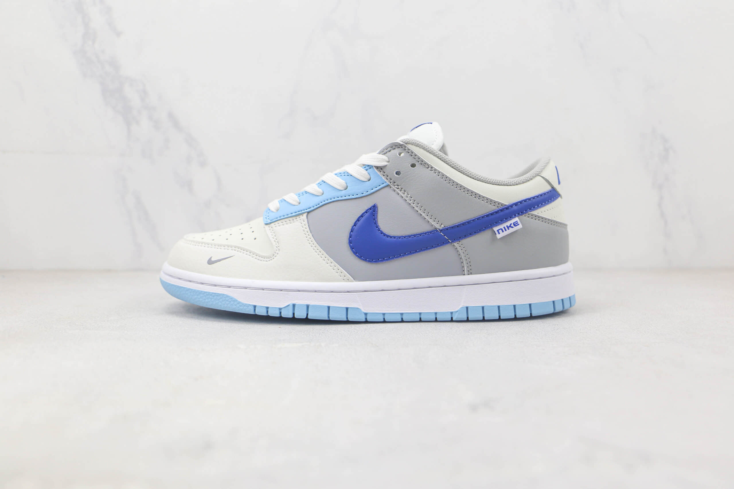 耐克Nike SB Dunk Low Dunk纯原版本低帮SB DUNK灰白蓝拼接板鞋 耐克DUNK工厂货源 (ID:91174) - 图片1