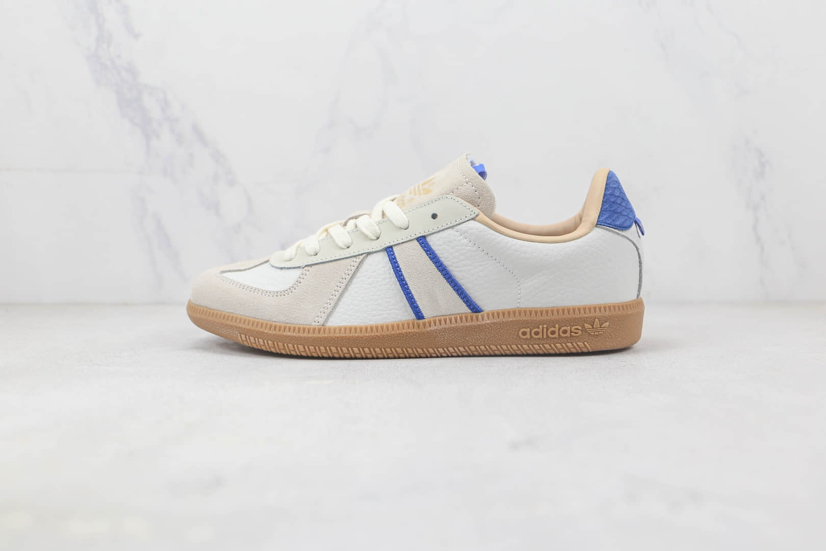 阿迪达斯Adidas Originals German Trainer三叶草白蓝色复古风德训鞋 阿迪达斯三叶草系列 (ID:91182) - 图片1