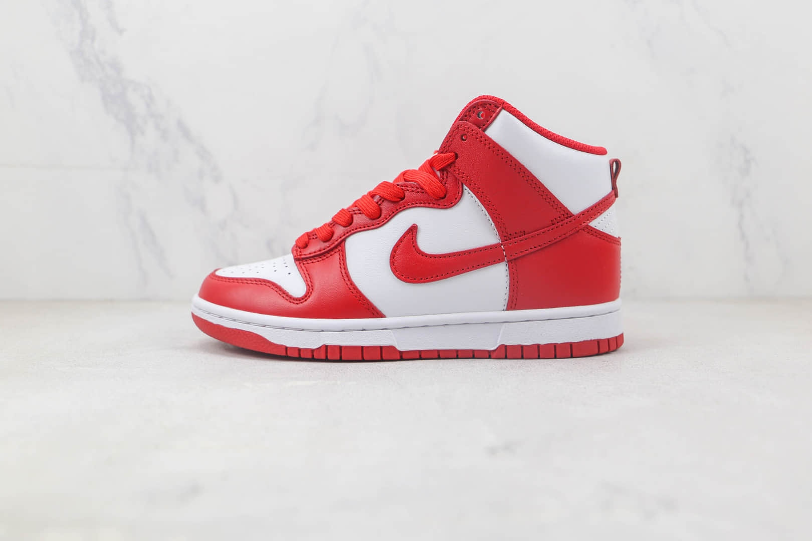 耐克Nike Dunk High Midnight Navy纯原版本高帮DUNK大学红配色板鞋 耐克DUNK工厂货源 货号:DD1399-106