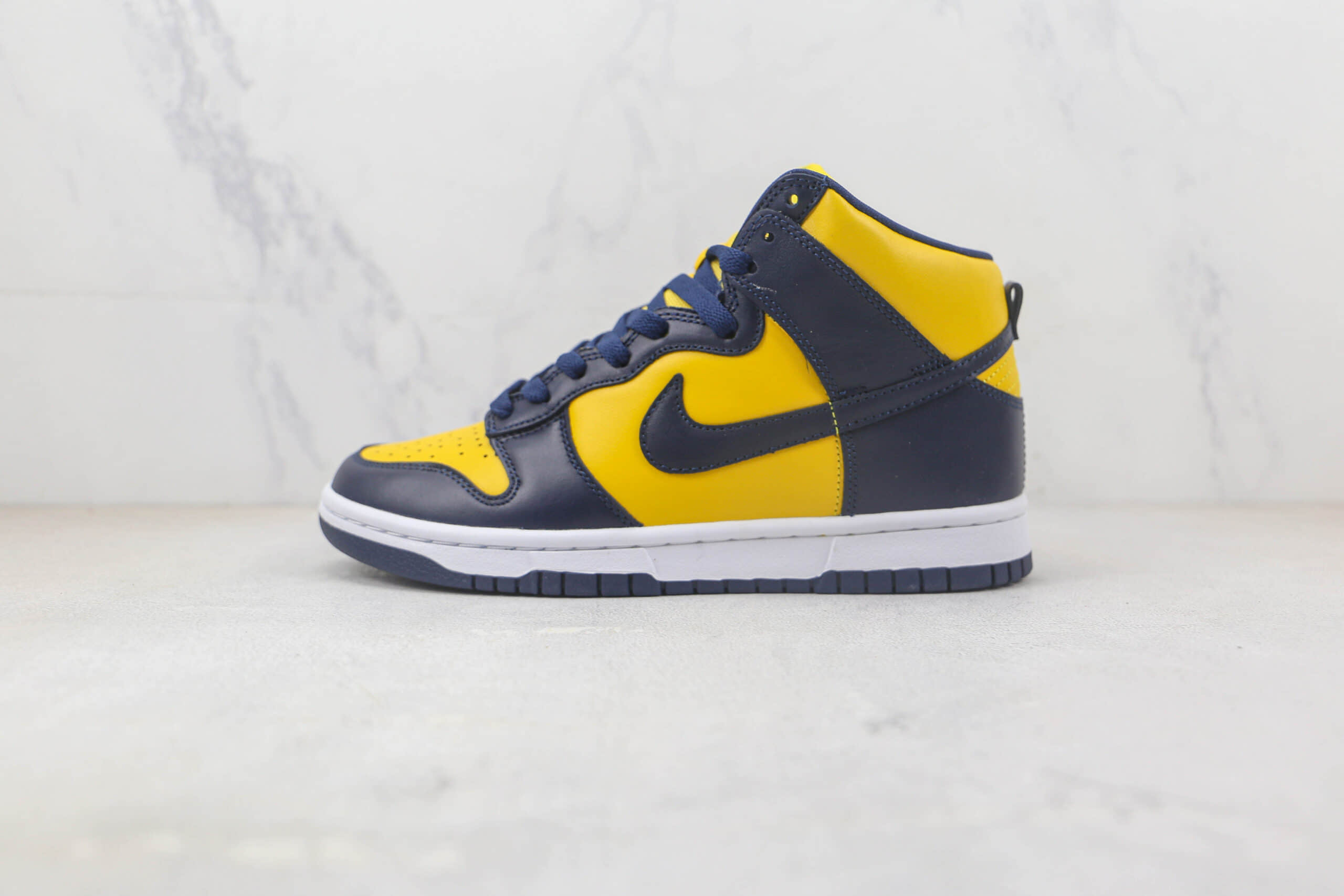 耐克Nike Dunk High Michigan纯原版本高帮DUNK密歇根黄色板鞋 耐克高帮DUNK板鞋 (ID:91427) - 图片1