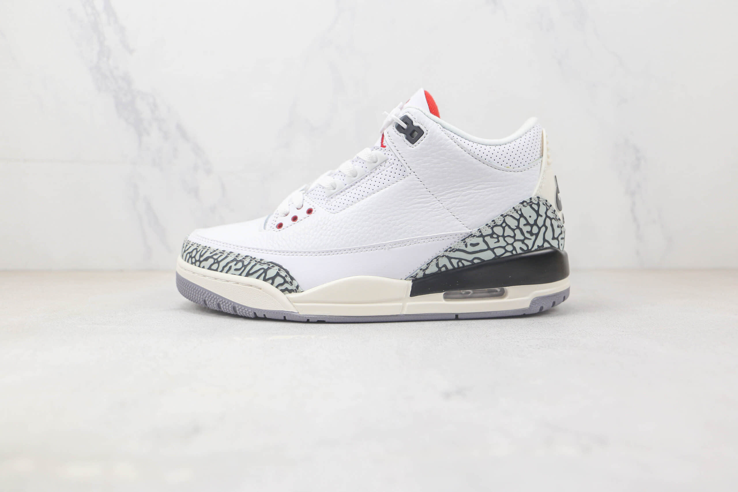 乔丹Air Jordan 3 Atmosphere纯原版本AJ3白灰爆裂纹篮球鞋 莆田天花板AJ系列篮球鞋 货号:DN3707-100