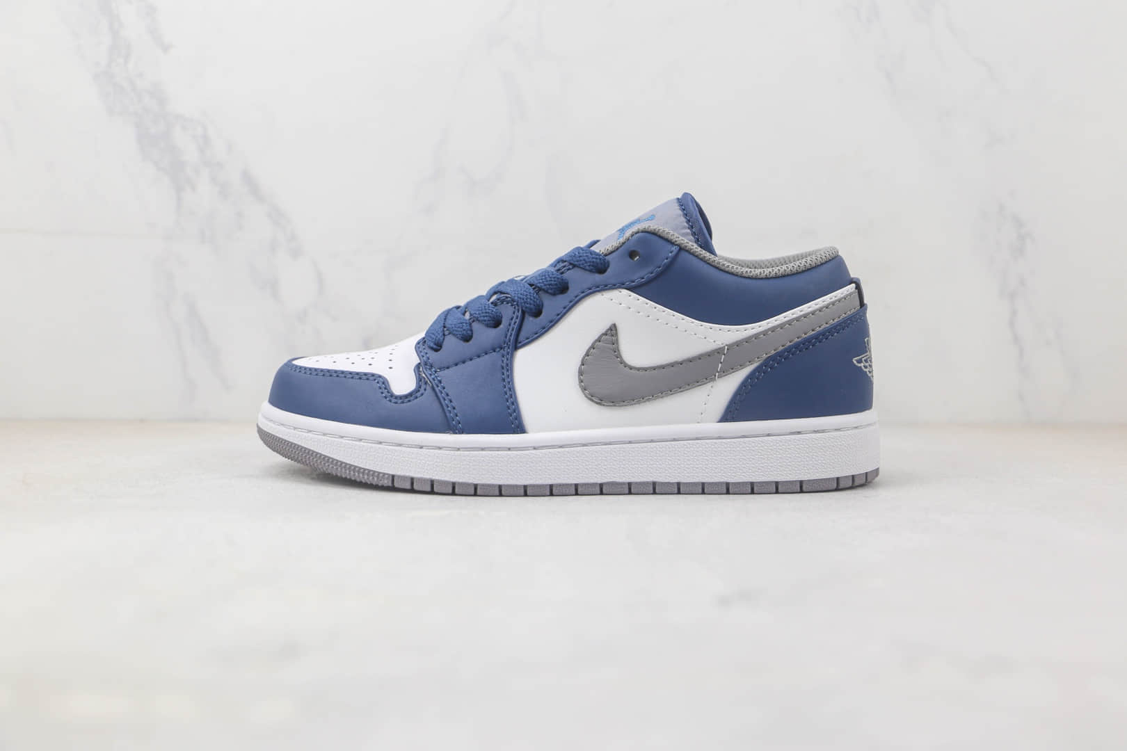乔丹Air Jordan 1 Low纯原版本低帮AJ1灰白蓝色板鞋 莆田天花板AJ1板鞋 (ID:91908) - 图片1