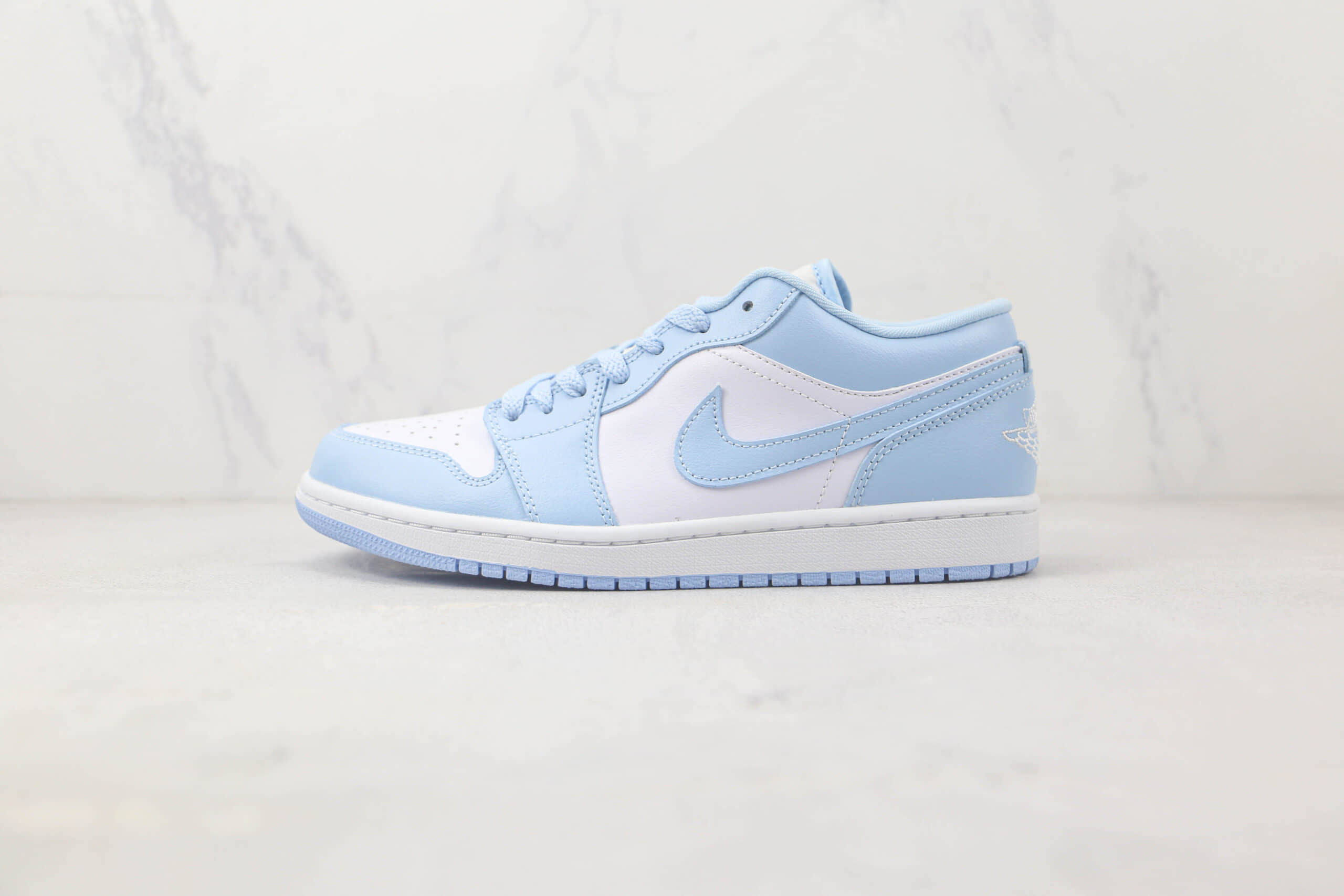 乔丹Air Jordan 1 Low纯原版本低帮AJ1白蓝色板鞋 莆田天花板AJ1 (ID:92332) - 图片1