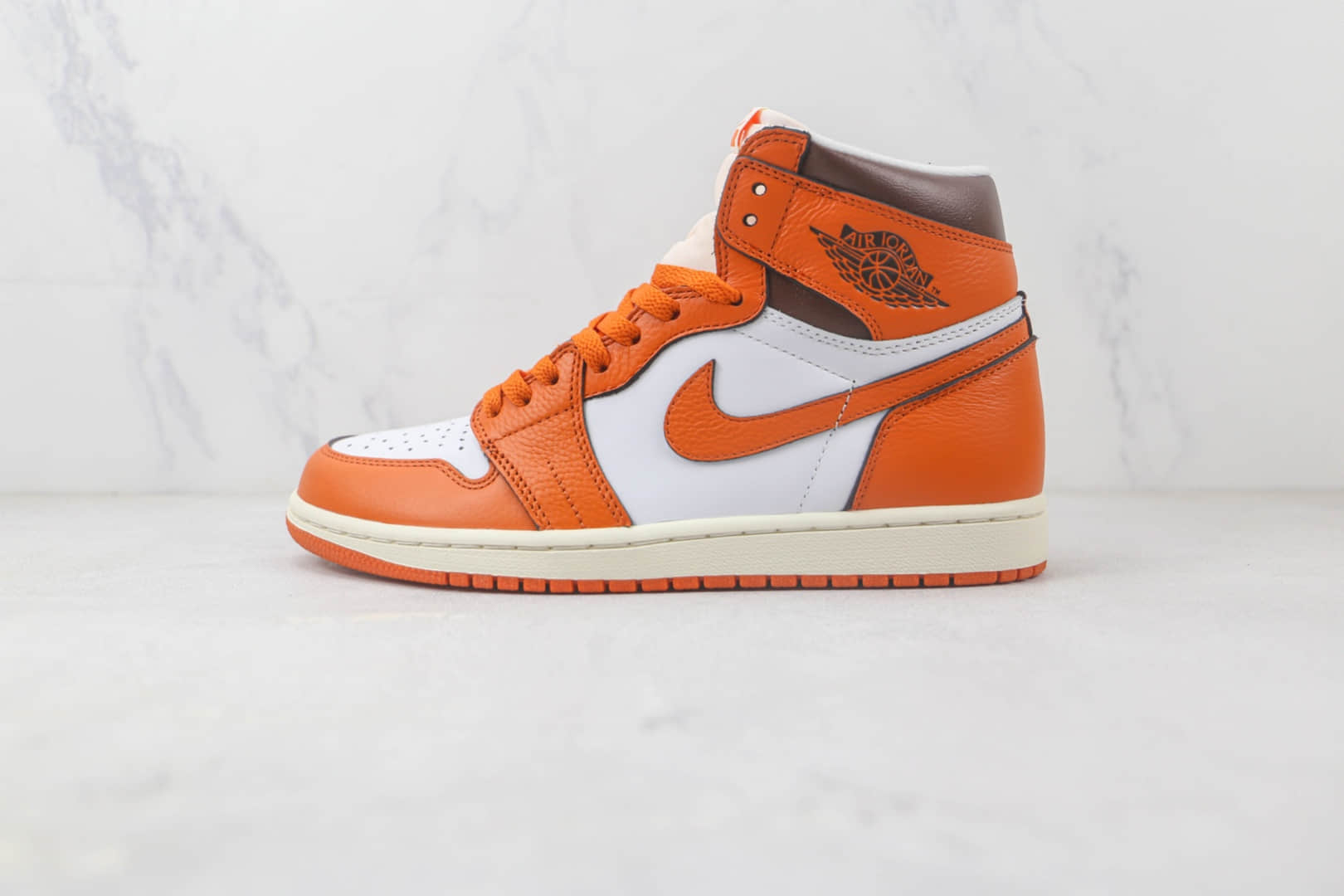 乔丹Air Jordan 1 Retro High纯原版本高帮AJ1爱马仕橙配色板鞋 莆田天花板AJ1系列 (ID:92428) - 图片1