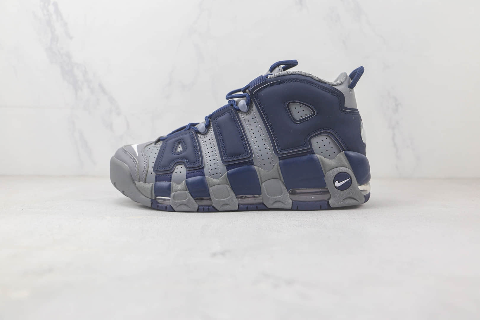 耐克Nike Air More Uptempo纯原版本皮蓬大R灰蓝色篮球鞋 耐克皮蓬系列球鞋 (ID:92477) - 图片1