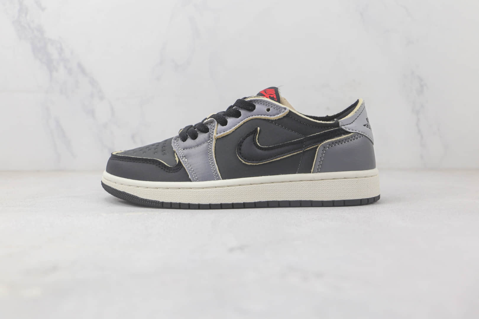 乔丹Air Jordan 1 Low纯原版本低帮AJ1黑灰色板鞋 莆田天花板AJ1系列 (ID:92591) - 图片1