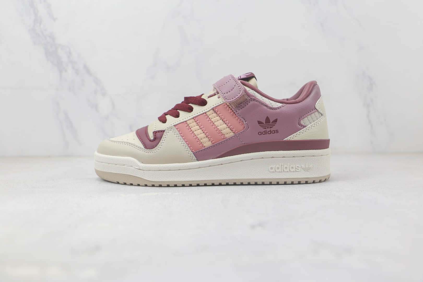 阿迪达斯adidas originals Forum 84 low纯原版本米白粉色Forum系列板鞋 阿迪达斯Forum84系列复古板鞋 (ID:92667) - 图片1