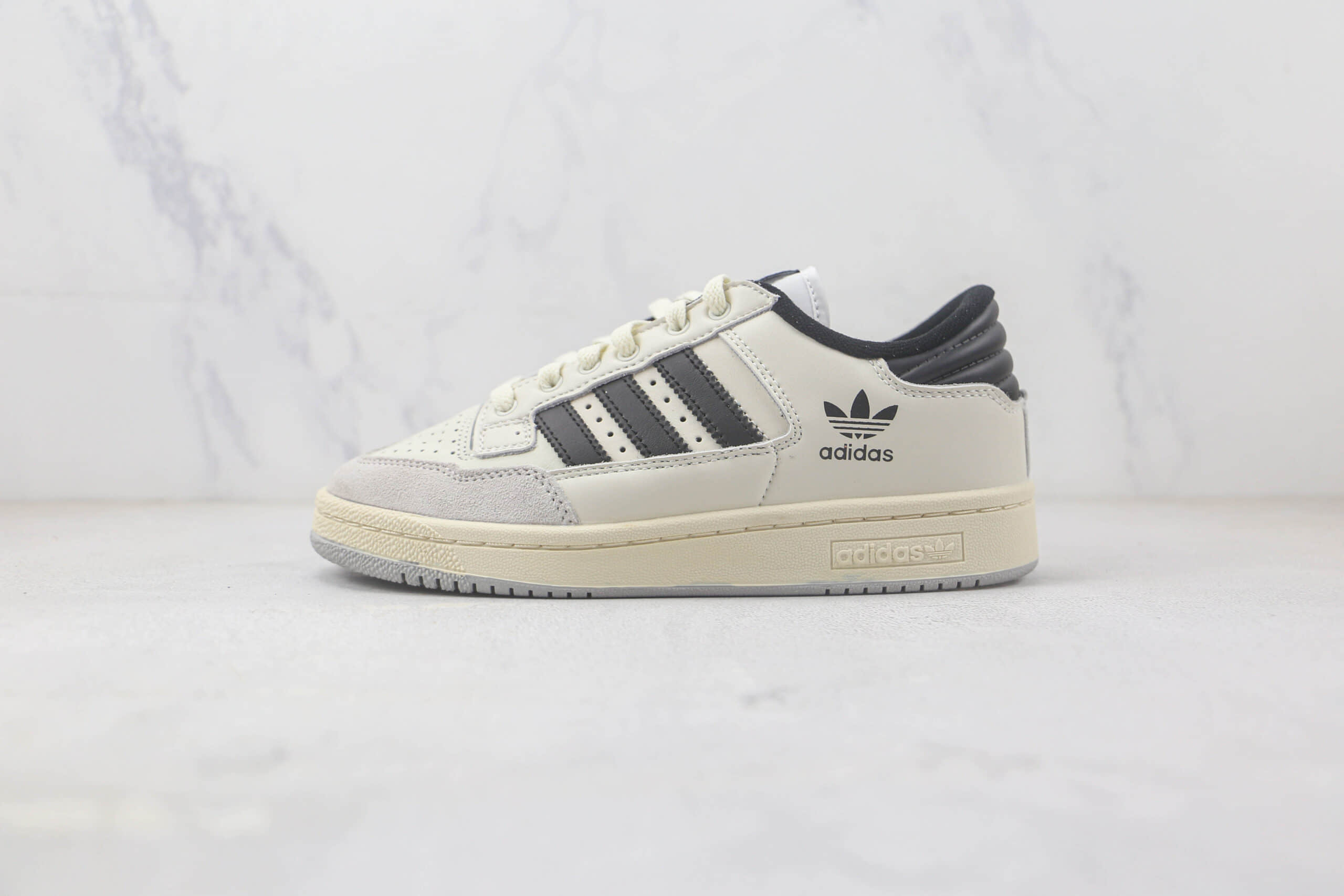 阿迪达斯adidas originals Forum 85 low纯原版本Forum85白灰黑色复古板鞋 阿迪达斯Forum系列板鞋 (ID:92729) - 图片1