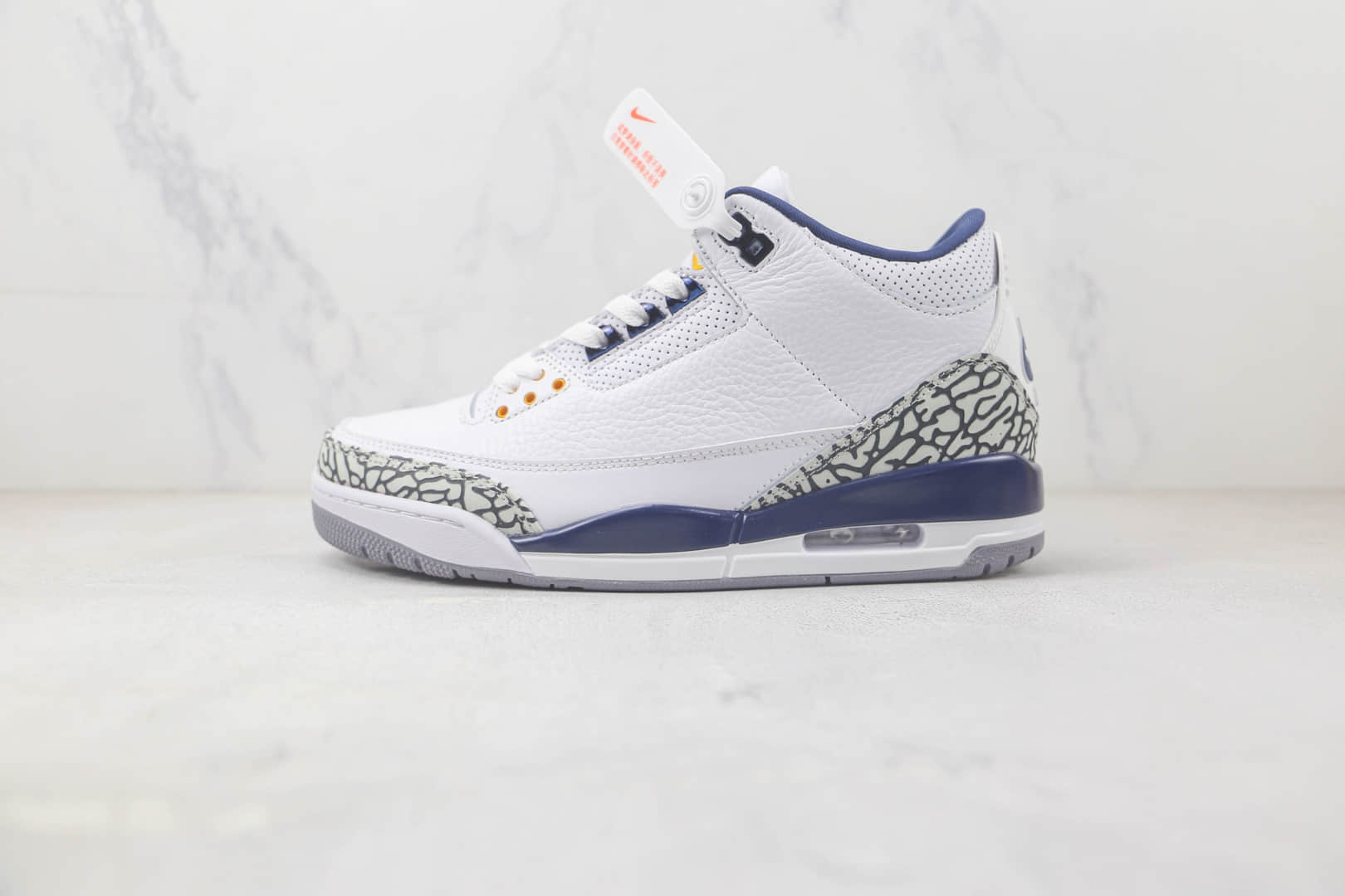 乔丹Air jordan 3 Retro Tinker NrgHJ纯原版本白蓝色AJ3爆裂纹篮球鞋 莆田天花板AJ系列篮球鞋 (ID:92789) - 图片1