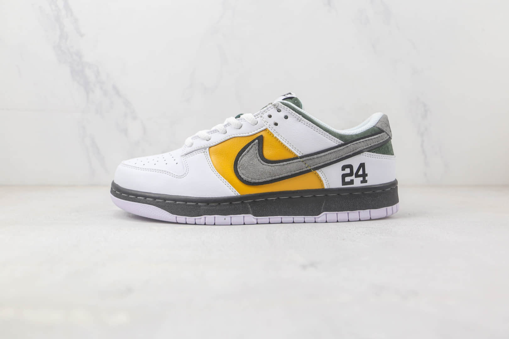 耐克Nike SB Dunk Low Dunk纯原版本低帮SB DUNK白黄黑色24号板鞋 莆田天花板DUNK板鞋 (ID:92834) - 图片1