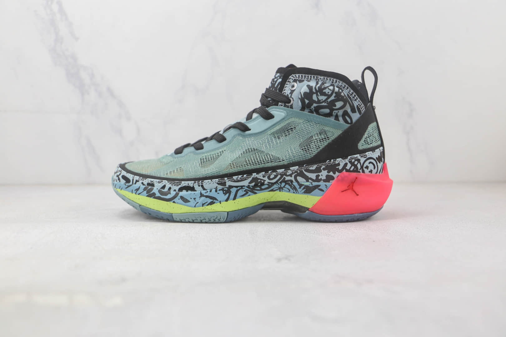 乔丹Air Jordan XXXVII Zion PF纯原版本AJ37代黑绿蓝色实战篮球鞋 莆田天花板AJ篮球鞋 (ID:92995) - 图片1