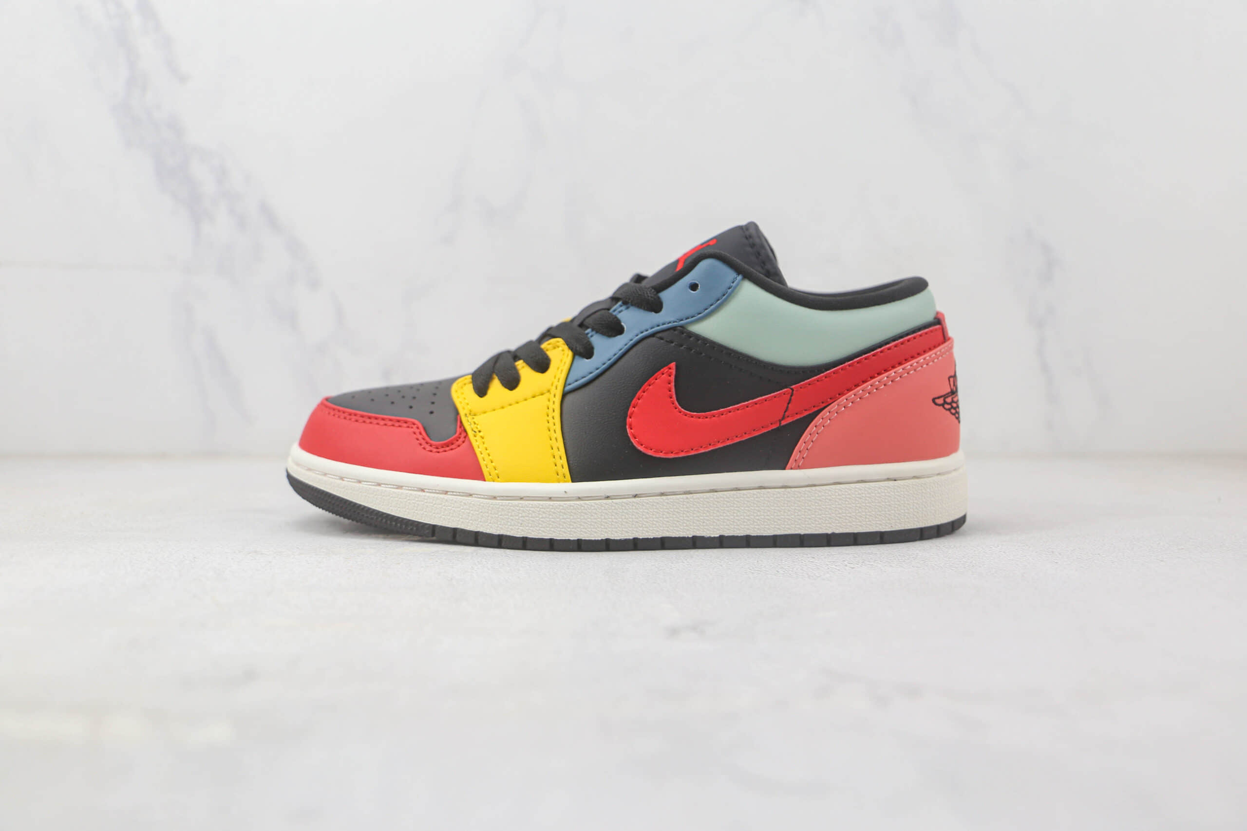 乔丹Air Jordan 1 Low纯原版本低帮AJ1黑红黄色板鞋 莆田天花板AJ1系列 (ID:93035) - 图片1