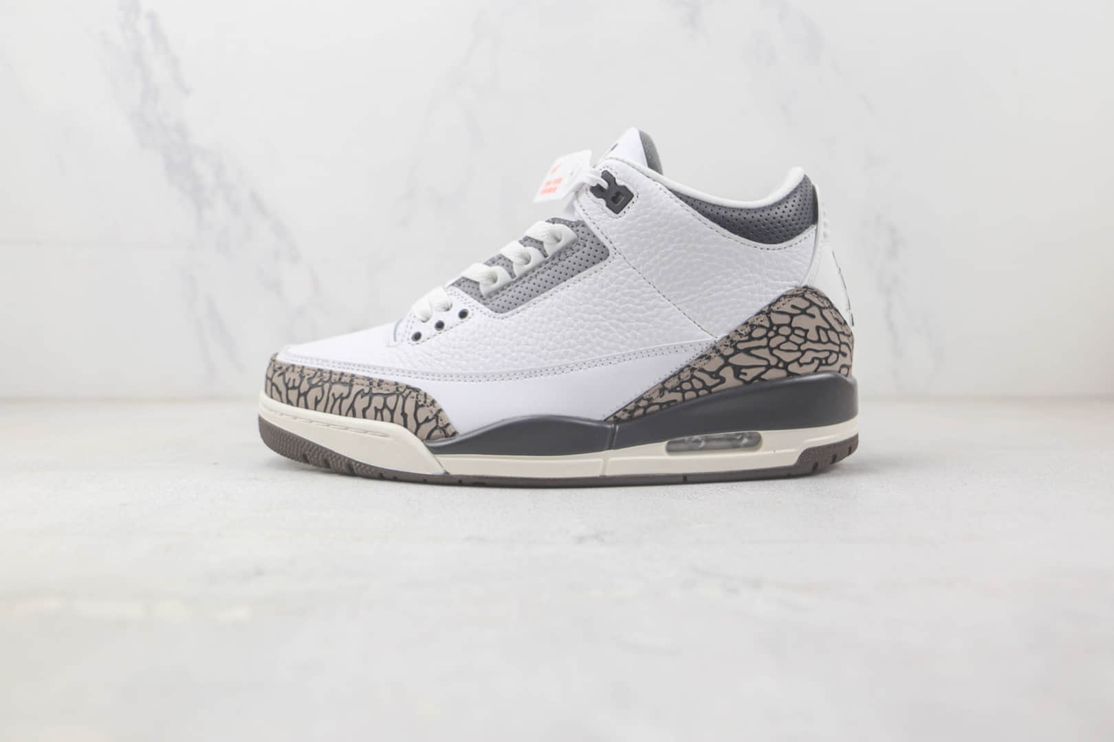 乔丹Air jordan 3 Retro Tinker NrgHJ纯原版本AJ3爆裂纹白黑灰色篮球鞋 莆田天花板AJ系列 (ID:93067) - 图片1