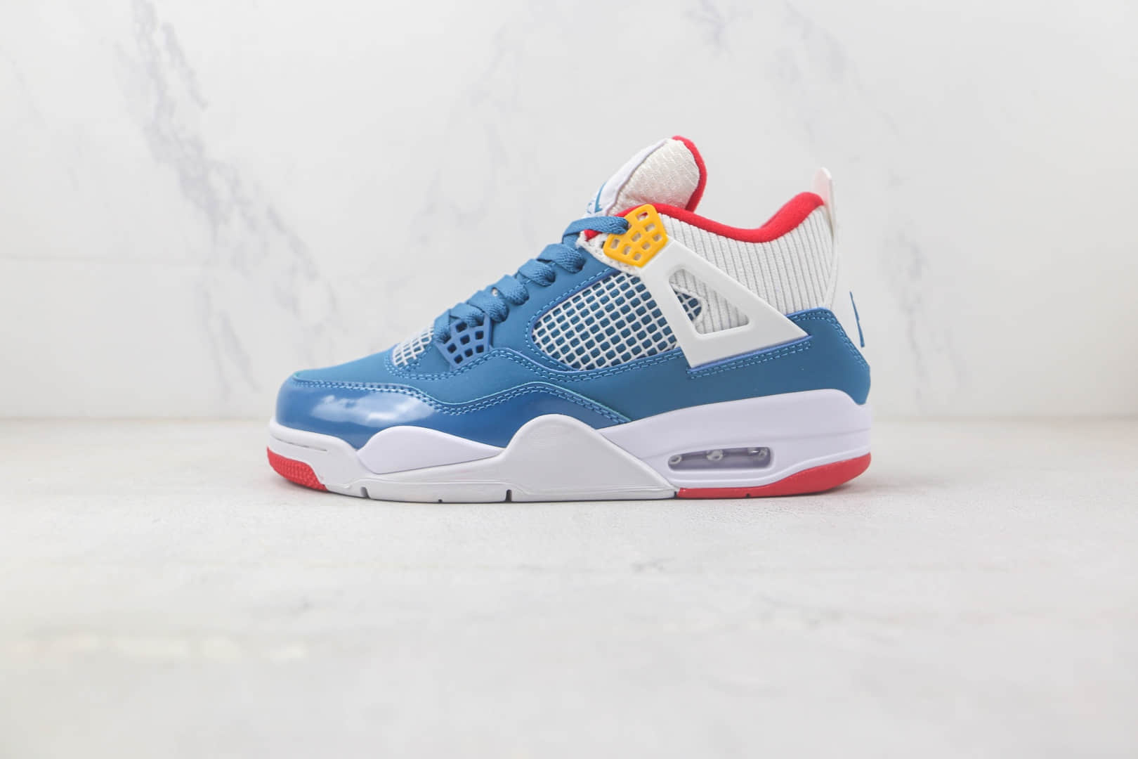 乔丹Air Jordan 4 Retro White Cement白蓝红色AJ4篮球鞋 莆田天花板AJ4篮球鞋 货号:DR6952-400