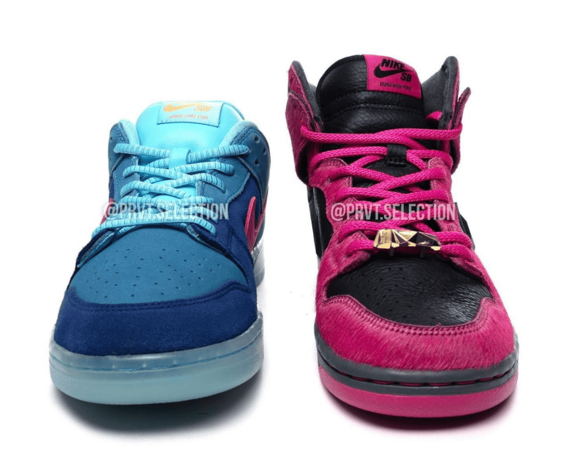 RTJ x Nike SB Dunk联名上脚图曝光！你选蓝精灵还是黑粉？ (ID:93267) - 图片1